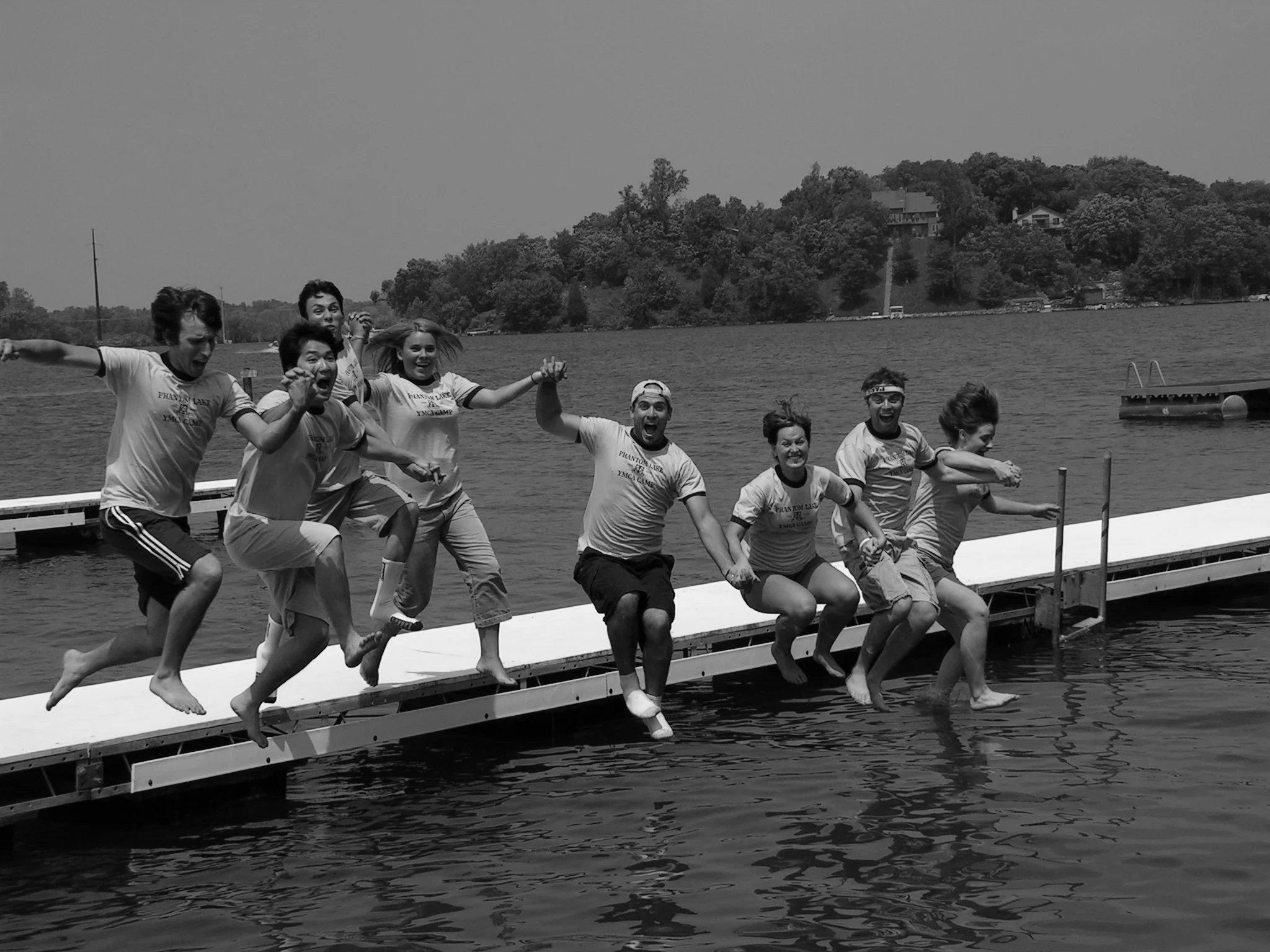 2006 - Staff jump into the lake