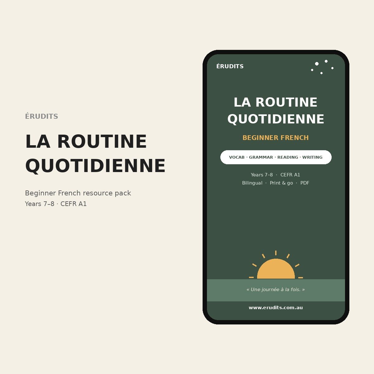 French La Routine Quotidienne | No Prep Booklet | Gr 7-8