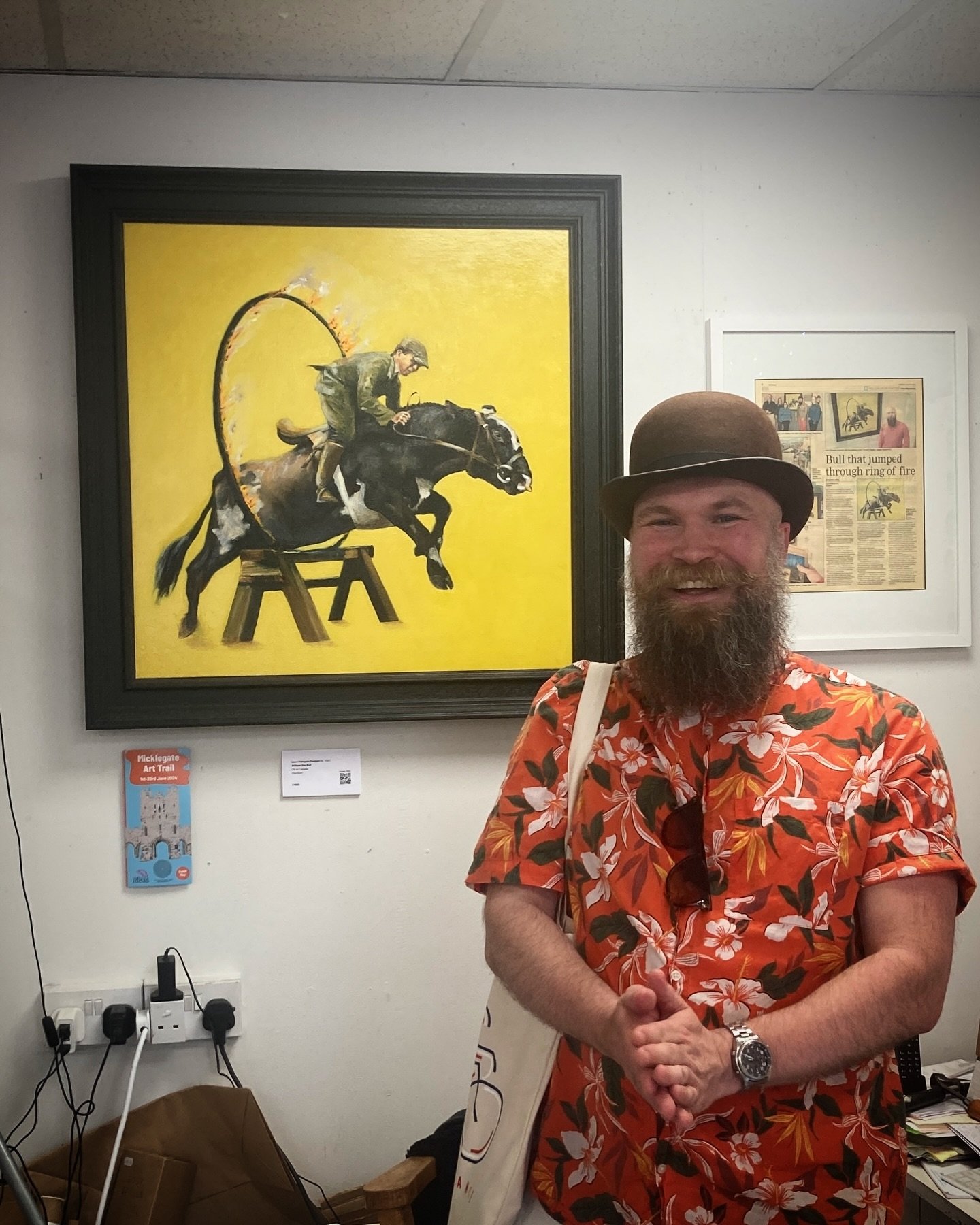 Micklegate Art Trail continues for its final week

Make your way from Plaskitt and Plaskitt to Amnesty bookshop, or the other way round between now and next Sunday (23rd June 2024). William the Bull remains at @blossomstyork gallery next to Micklegat