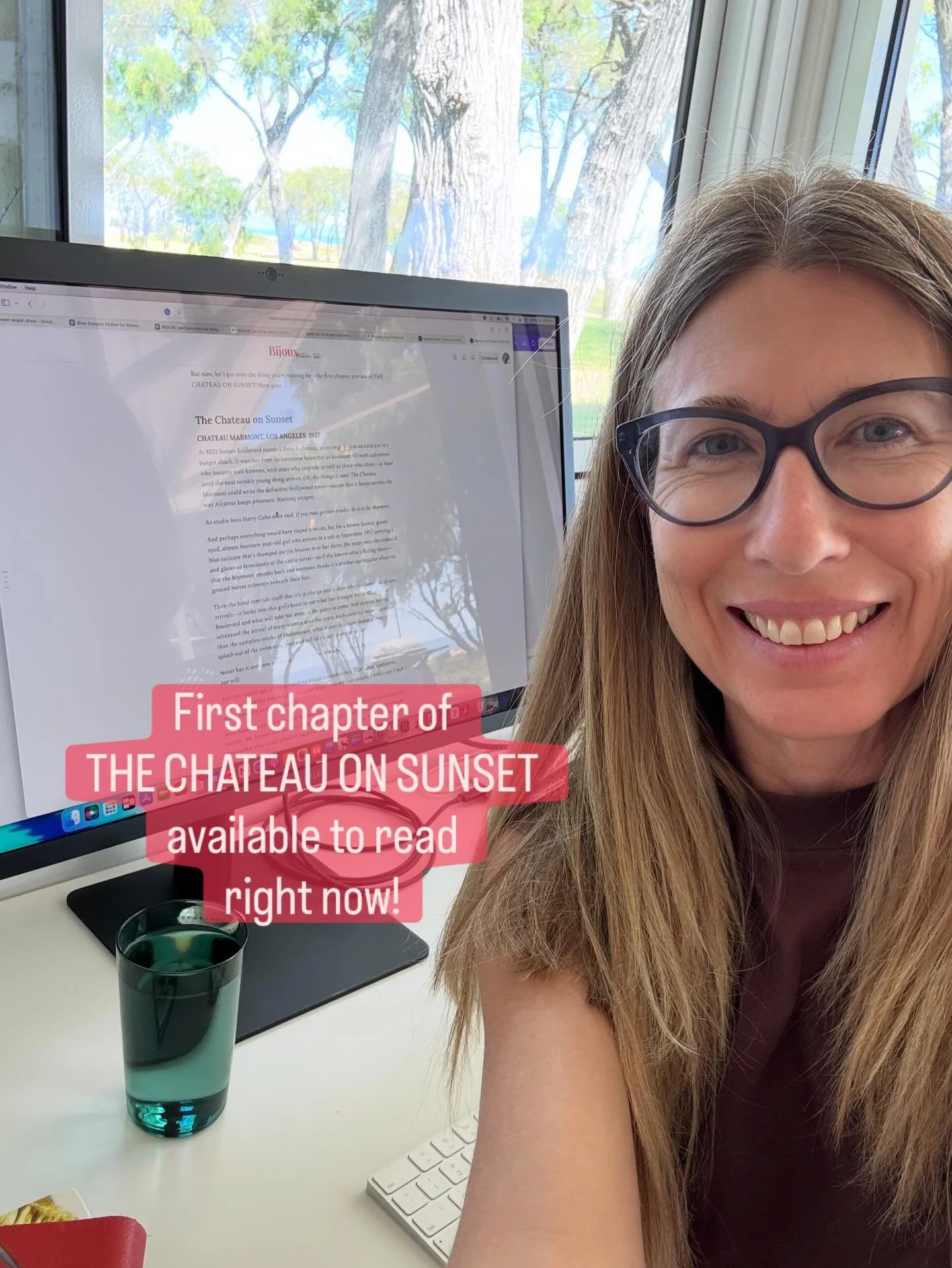 Yesterday, I sent my newsletter subscribers the first chapter of THE CHATEAU ON SUNSET! But if you missed getting it in your inbox, and you&rsquo;re looking for a feel-good, escapist story where the good guys win in the end, then you can go online an