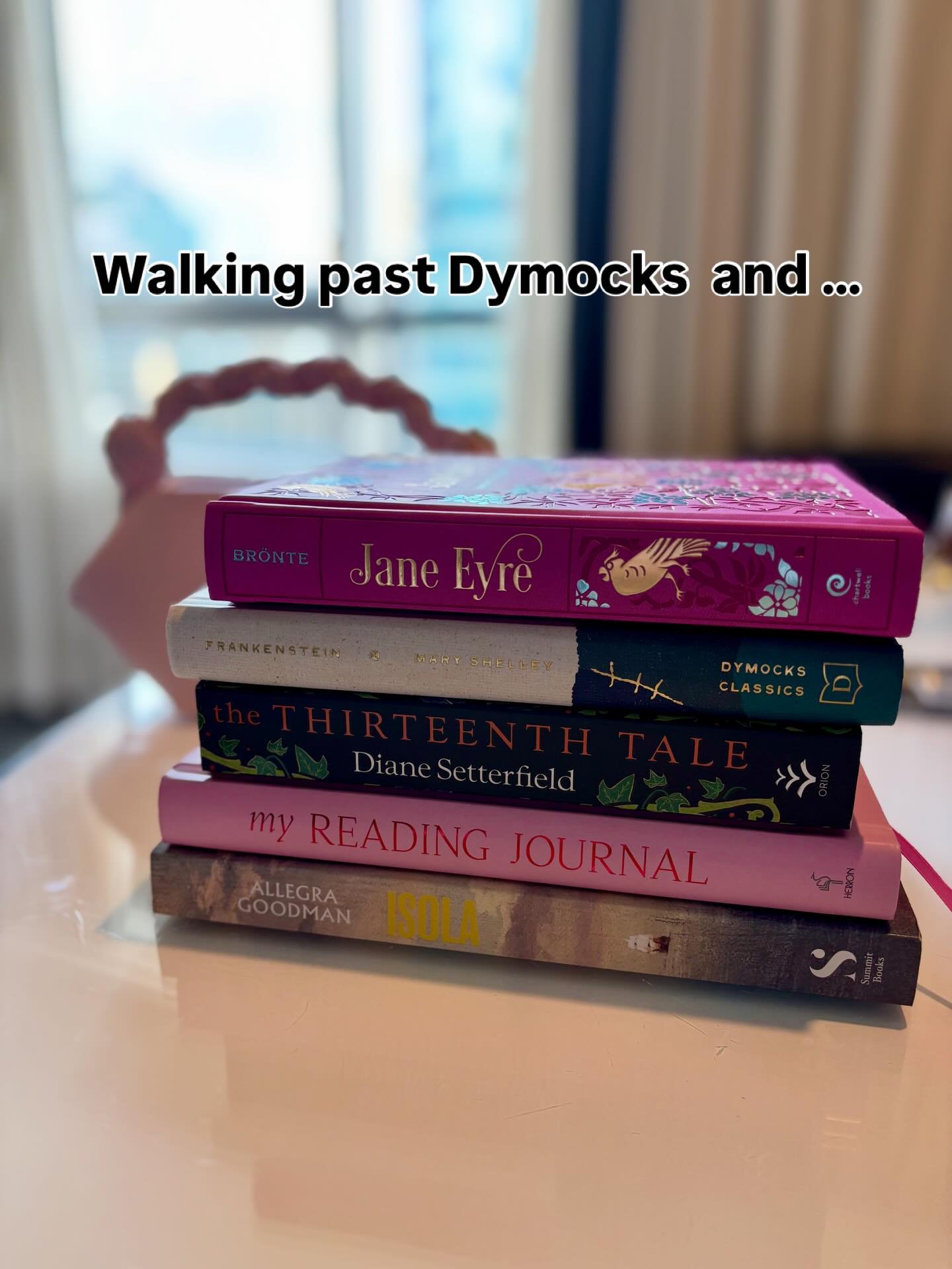 I was walking past @dymockssydney and they had 50% off every second book that you bought and so of course I had to go in and save all that money!

And yes, this might be the 6th copy of Jane Eyre that I own but this one is PINK!! 🩷🩷