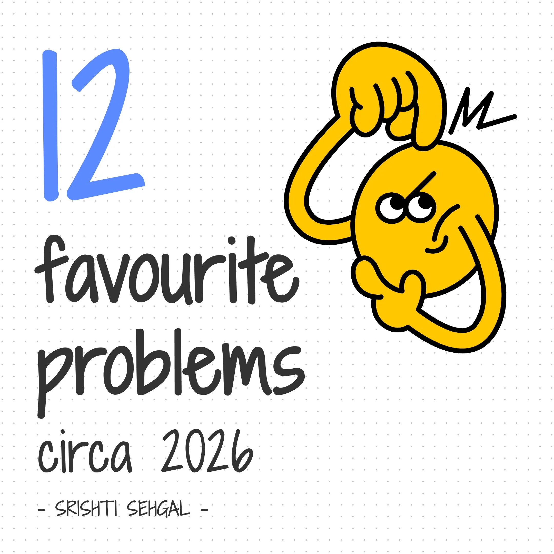 My 12 Favourite Problems