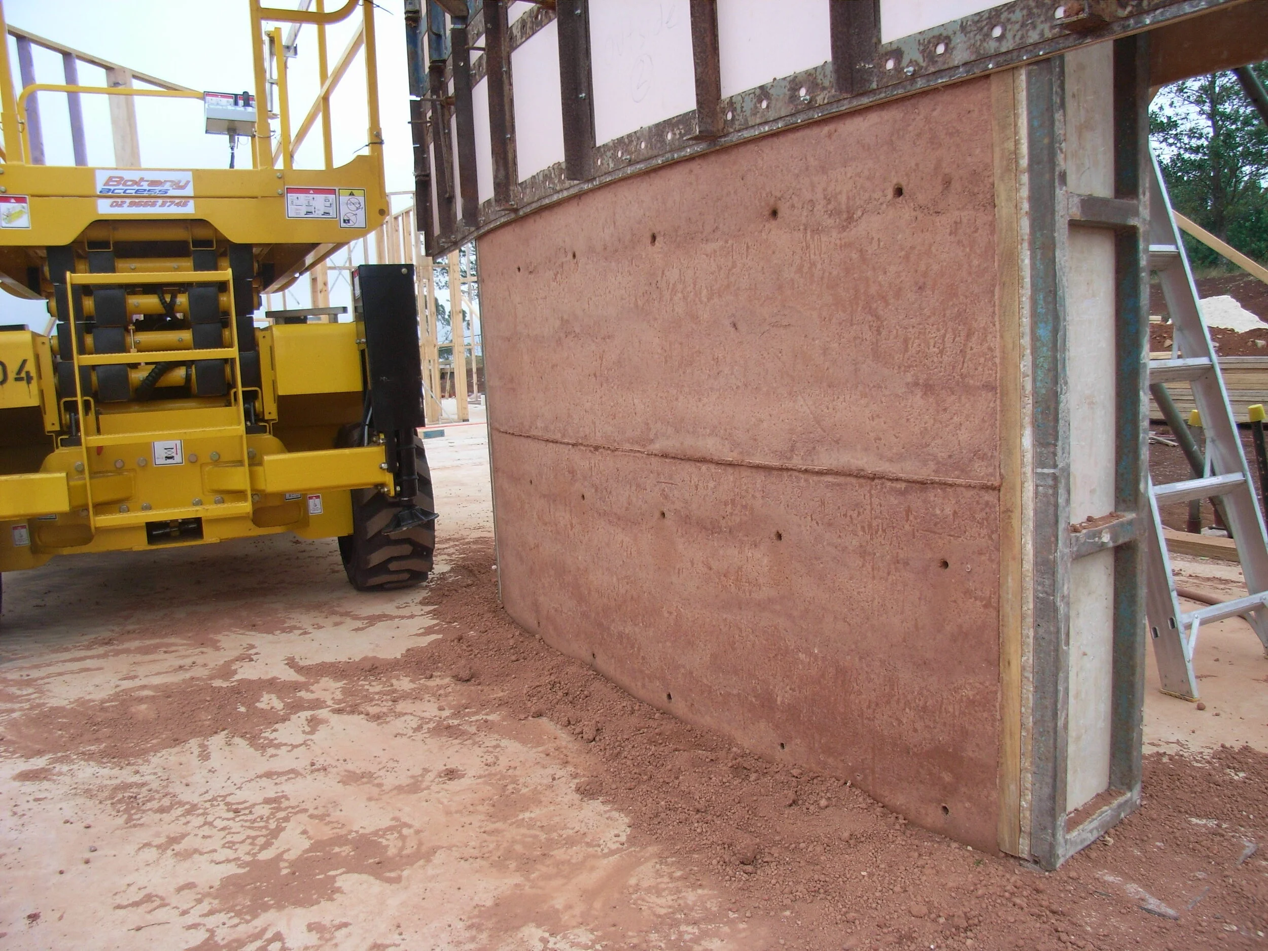 rammed earth wall
