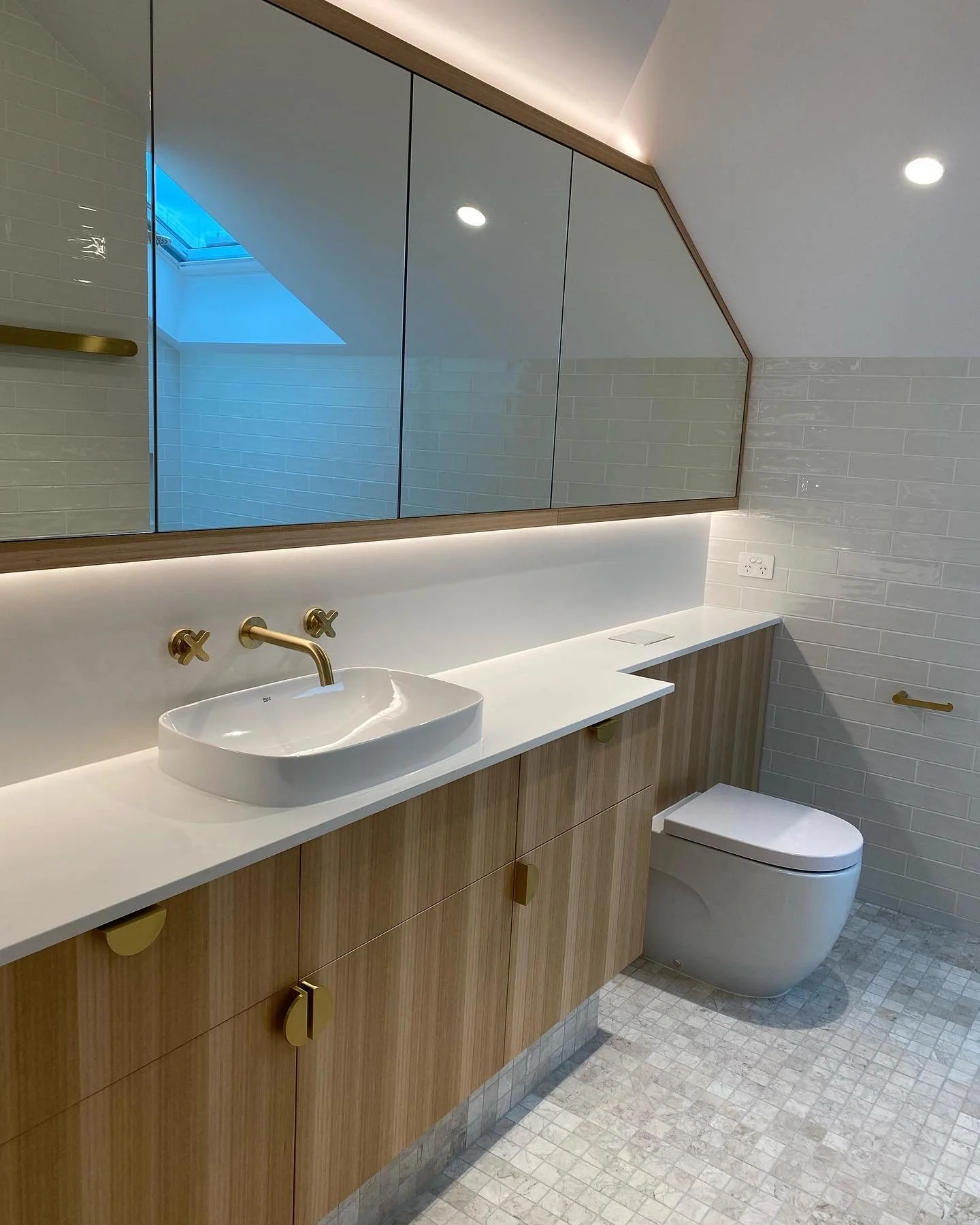Ensuite joinery with concealed cistern