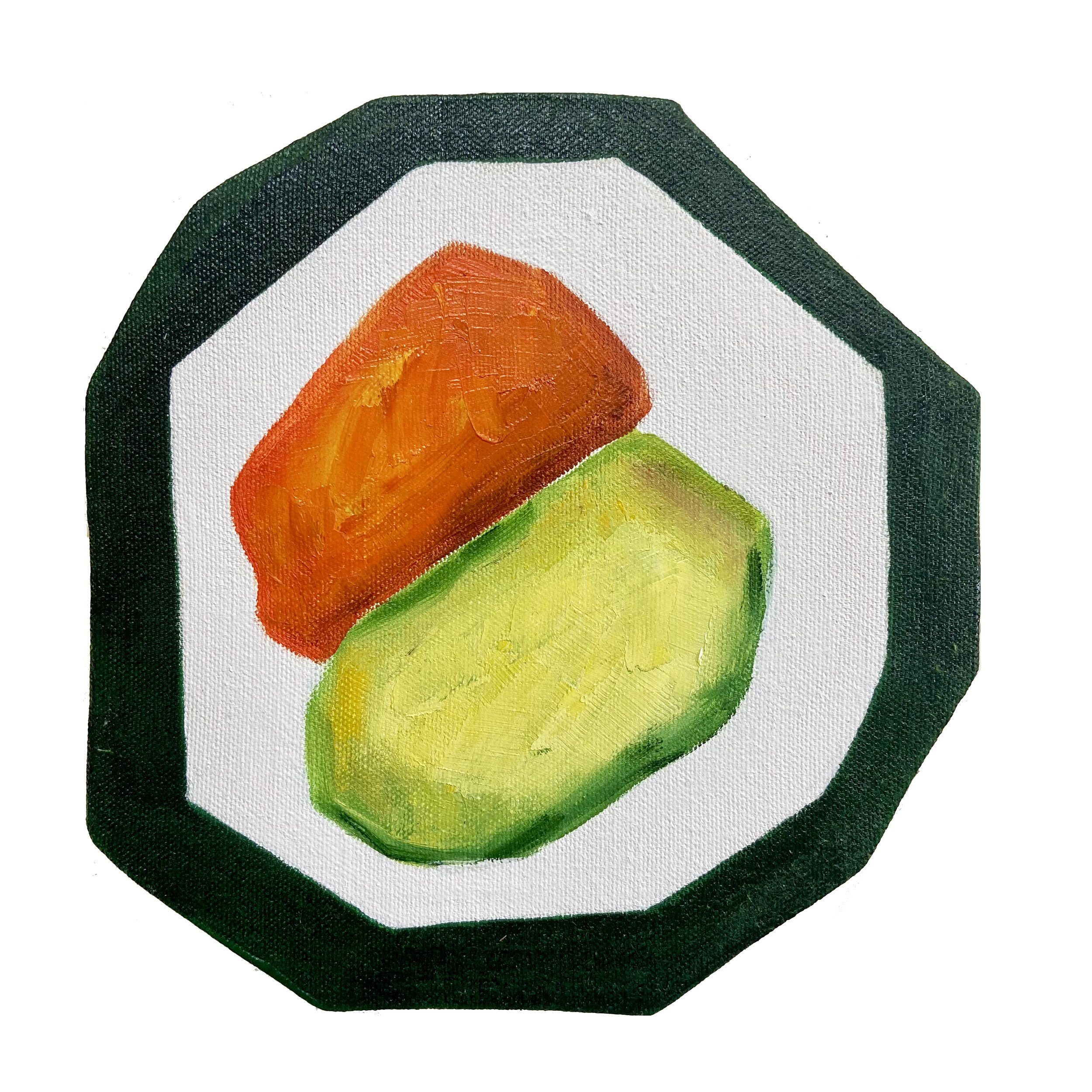 Shaped Canvas Sushi Roll No.13