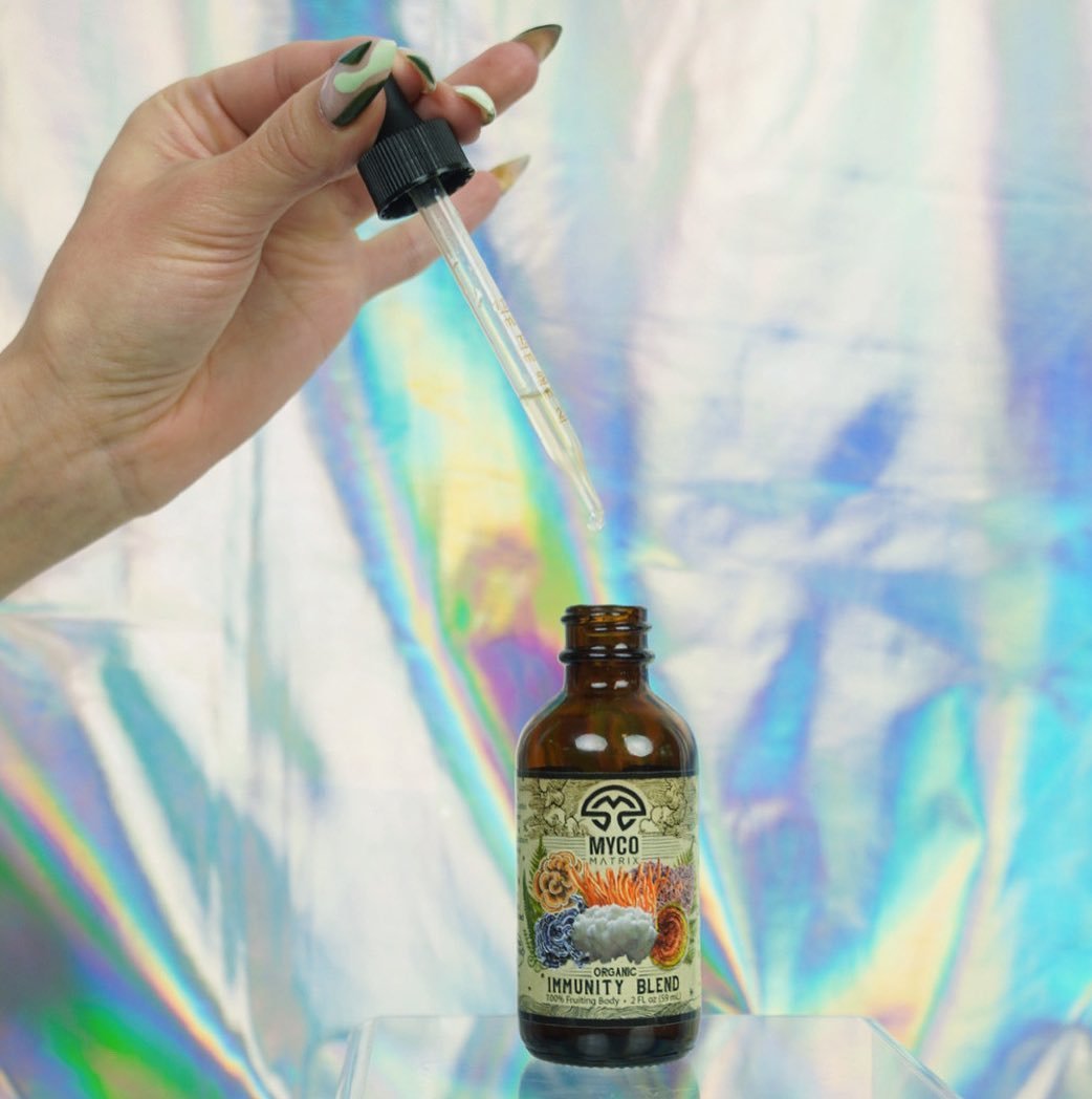 have you been taking advantage of our mushroom blend? ☁️ this liquid gold contains 5 types of mushrooms known to support immune health, organ function, and improve memory &amp; cognition. ✨ add it to any drink for $2 ✨