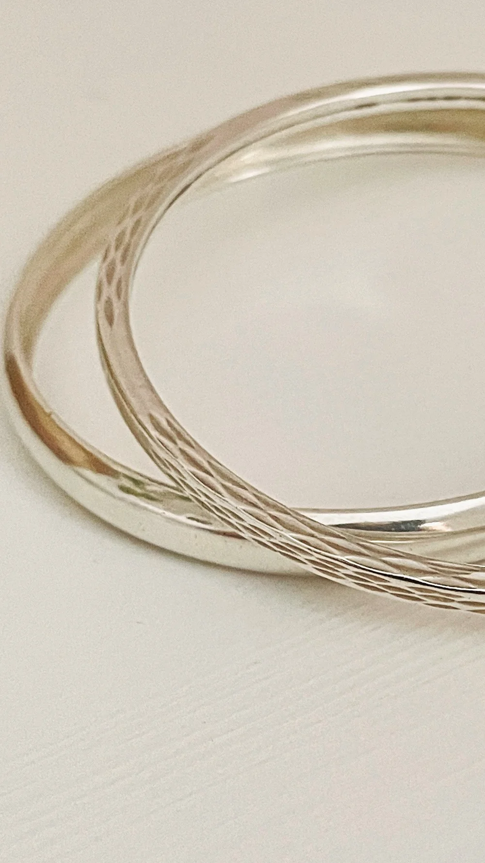Vintage Silver Bangles – Minimalist Pair — The Gilded Codex