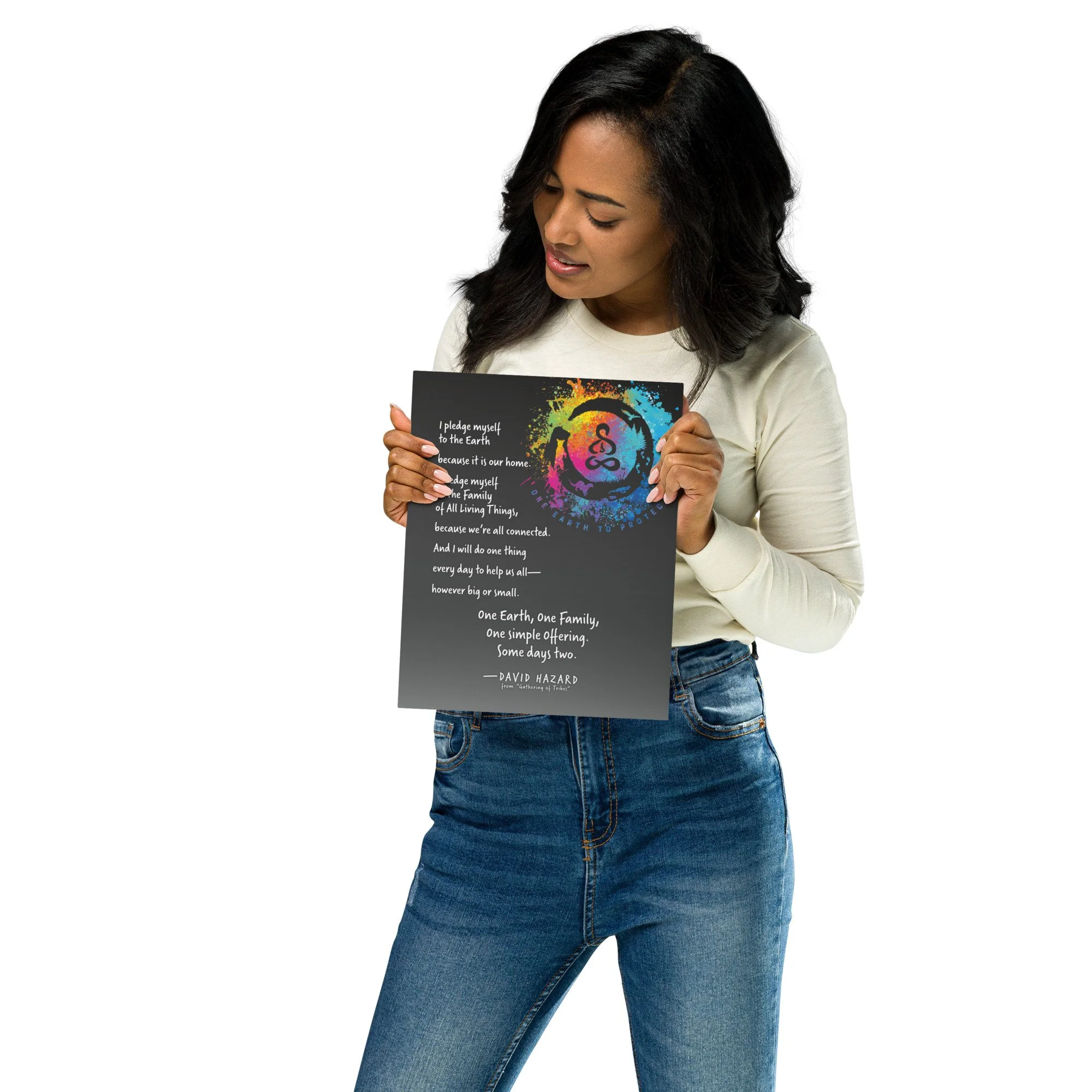 LostLake™ One Earth Pledge: SCRIPT (Metallic Print) — LostLake Series
