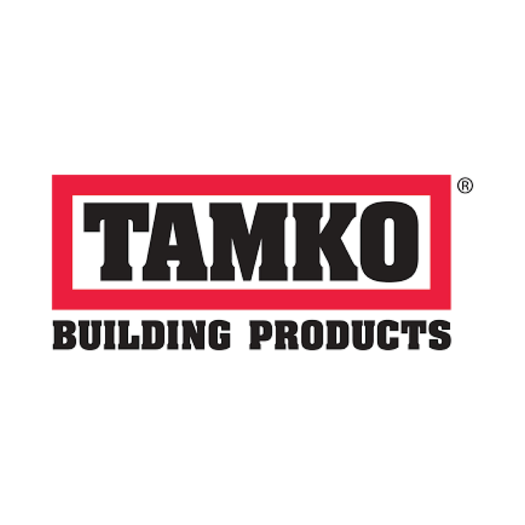 Tamko Building Products logo with red border around the black and white text.