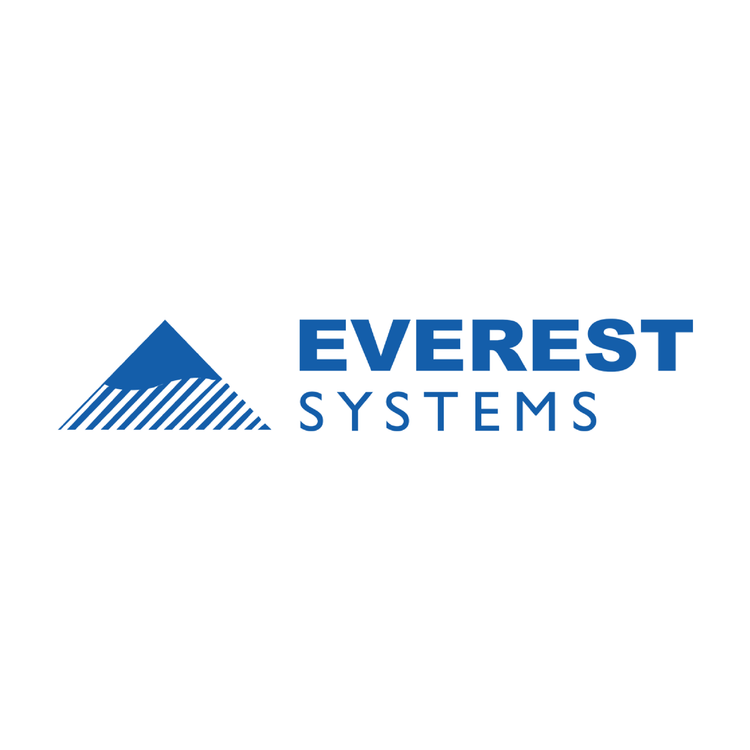 Logo of Everest Systems with a stylized mountain and the company name in blue text.