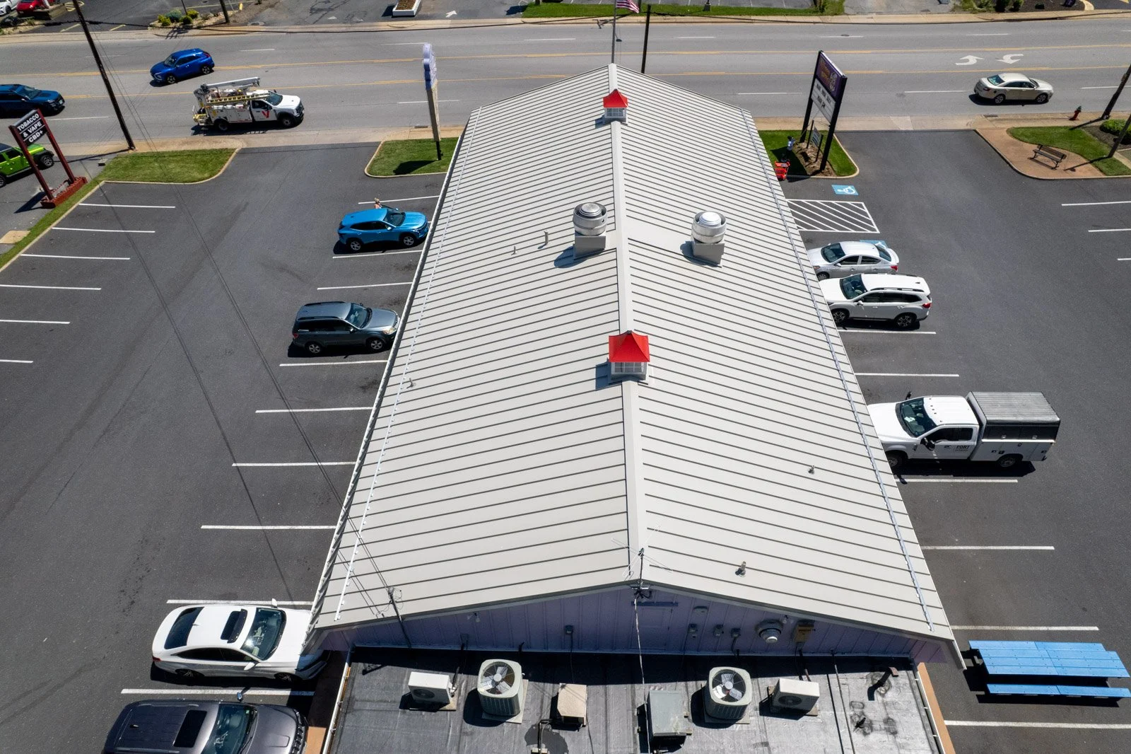 Aerial view of Kline's Dairy Bar in Staunton Virginia