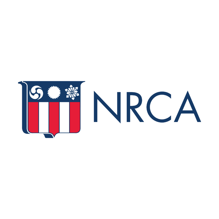 NRCA logo with shield emblem and red, white, and blue color scheme.