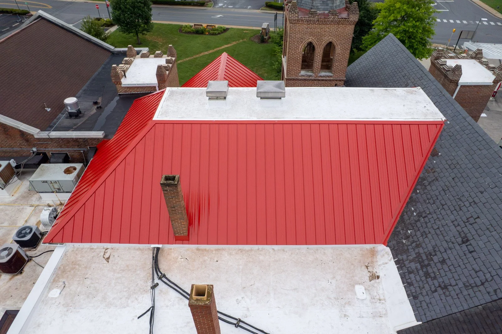 close up shot of a roof replacement