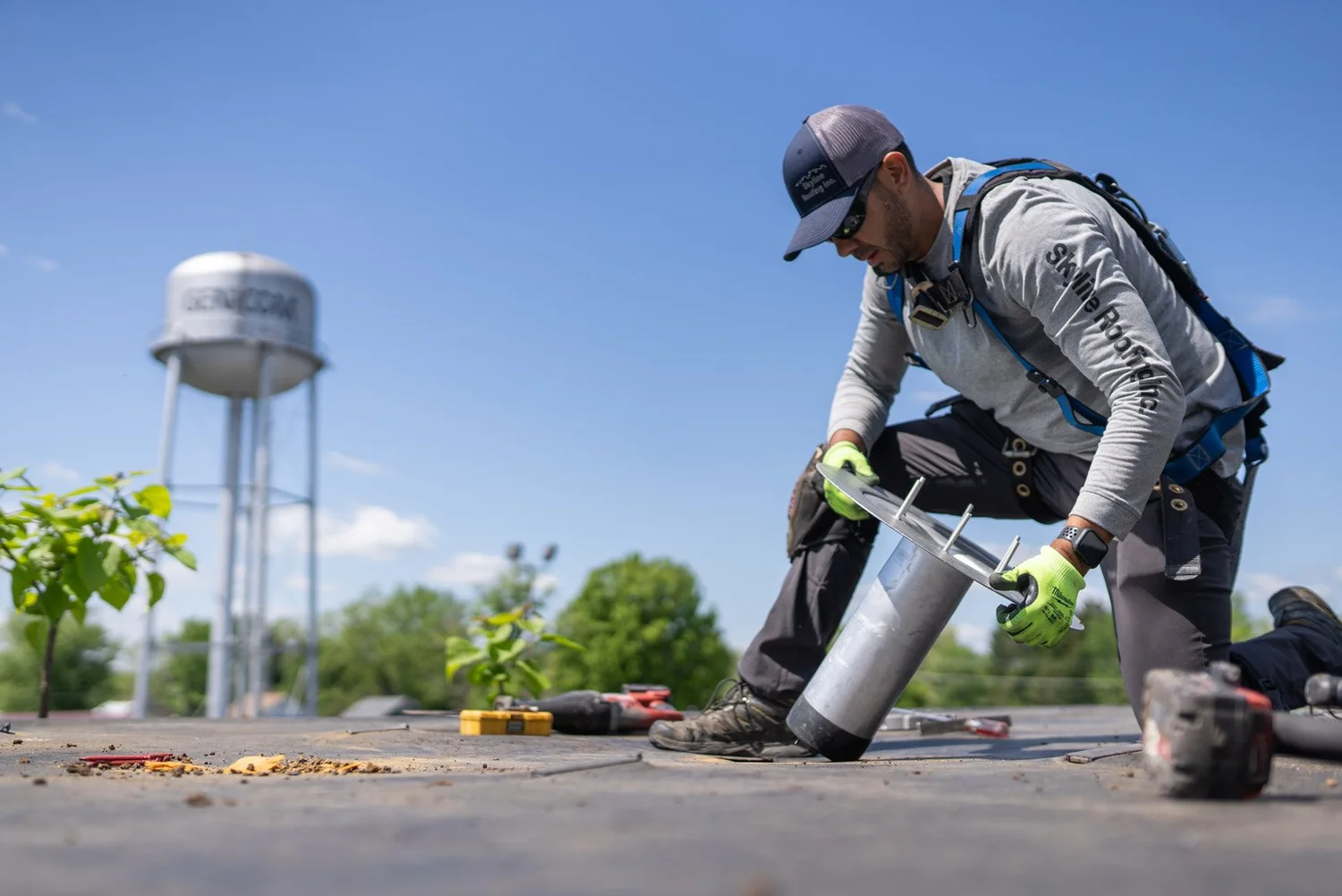 Skyline Roofing, Roof Drain Repair