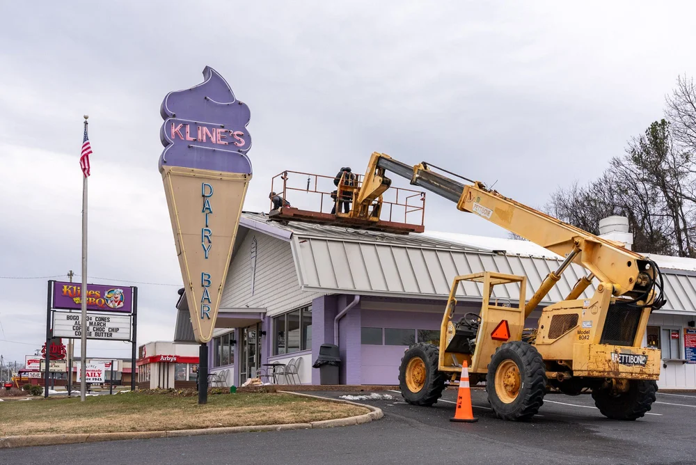 Commercial Roof Replacement at Kline’s Dairy Bar in Staunton, VA