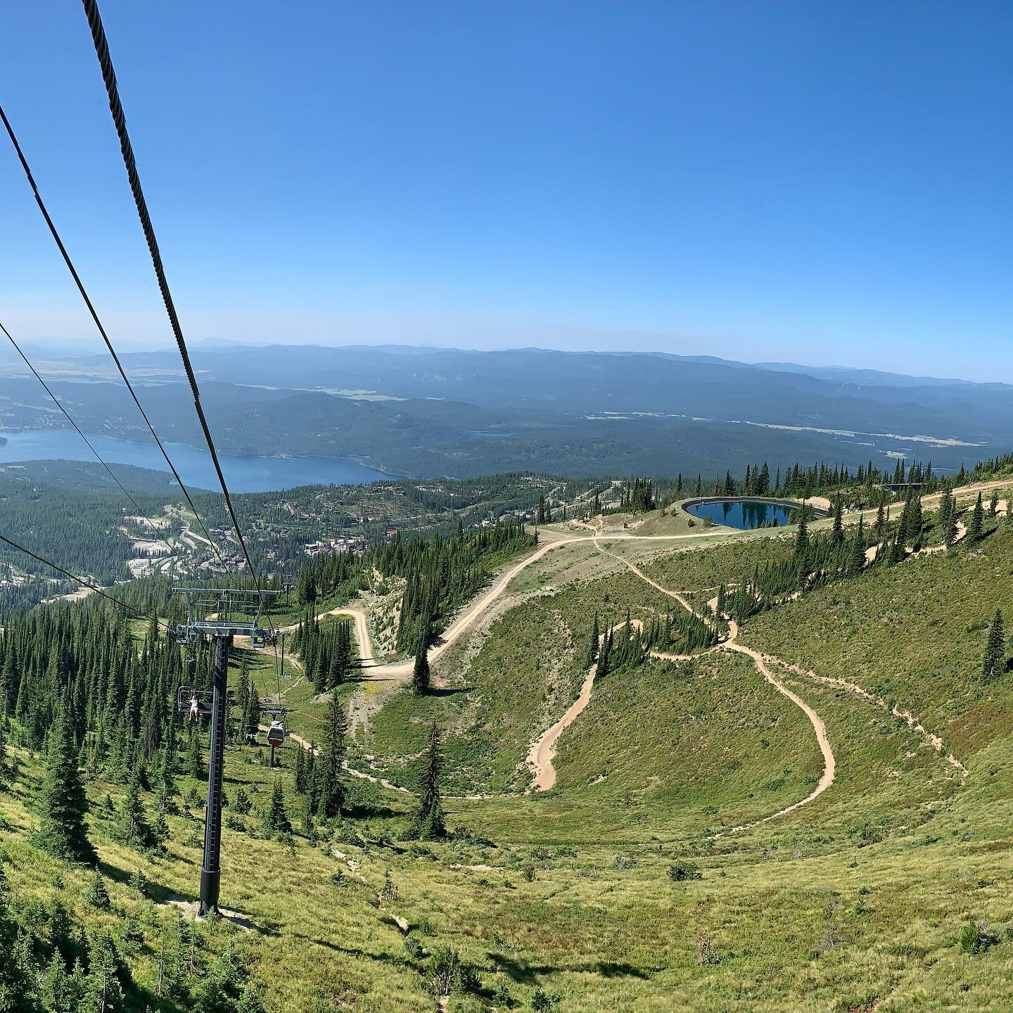 Beautiful view from the top of Big Mountain in Whitefish, Montana.