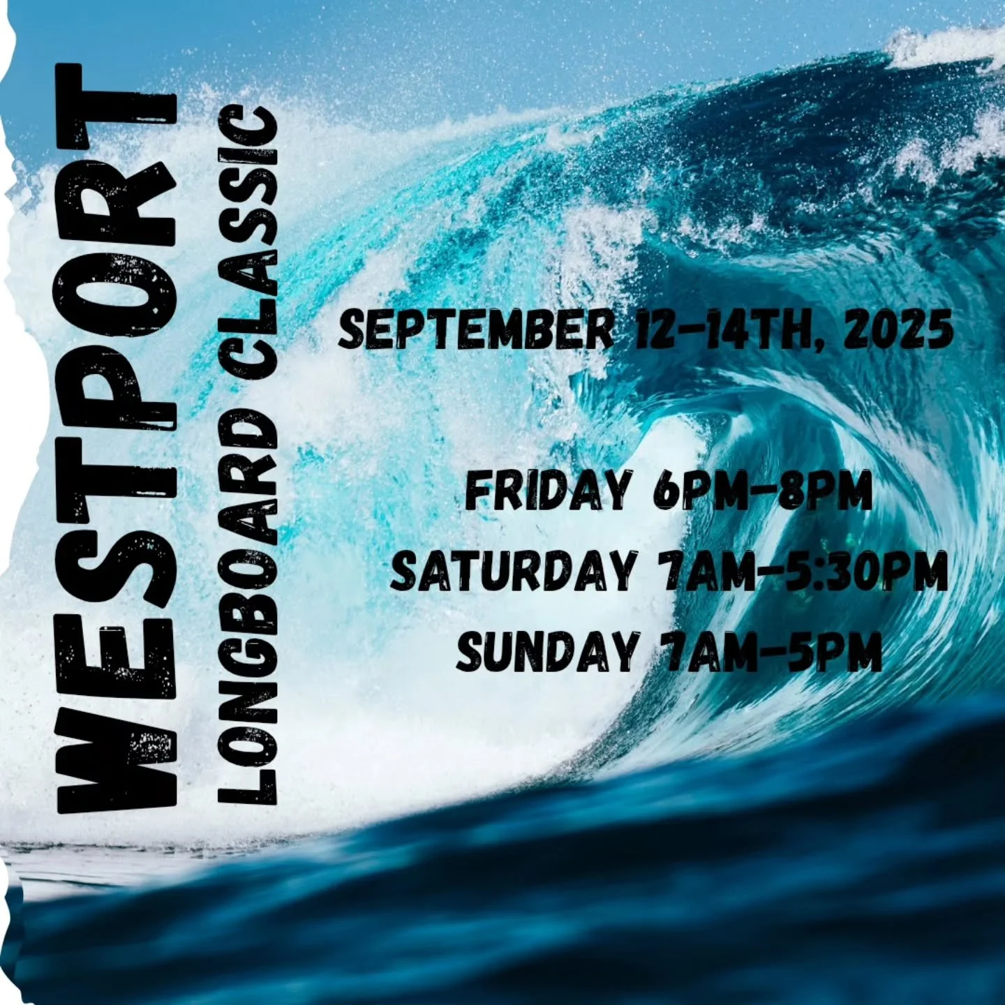 Wave check: The Westport Longboard Classic is going down this weekend! 🌊
Three days of smooth rides, classic style, and community stoke&mdash;just south of the Jetty.

🗓 Friday&ndash;Sunday, Sept 13&ndash;15
📍 Westport Jetty
🏄&zwj;♀️ All heats ar