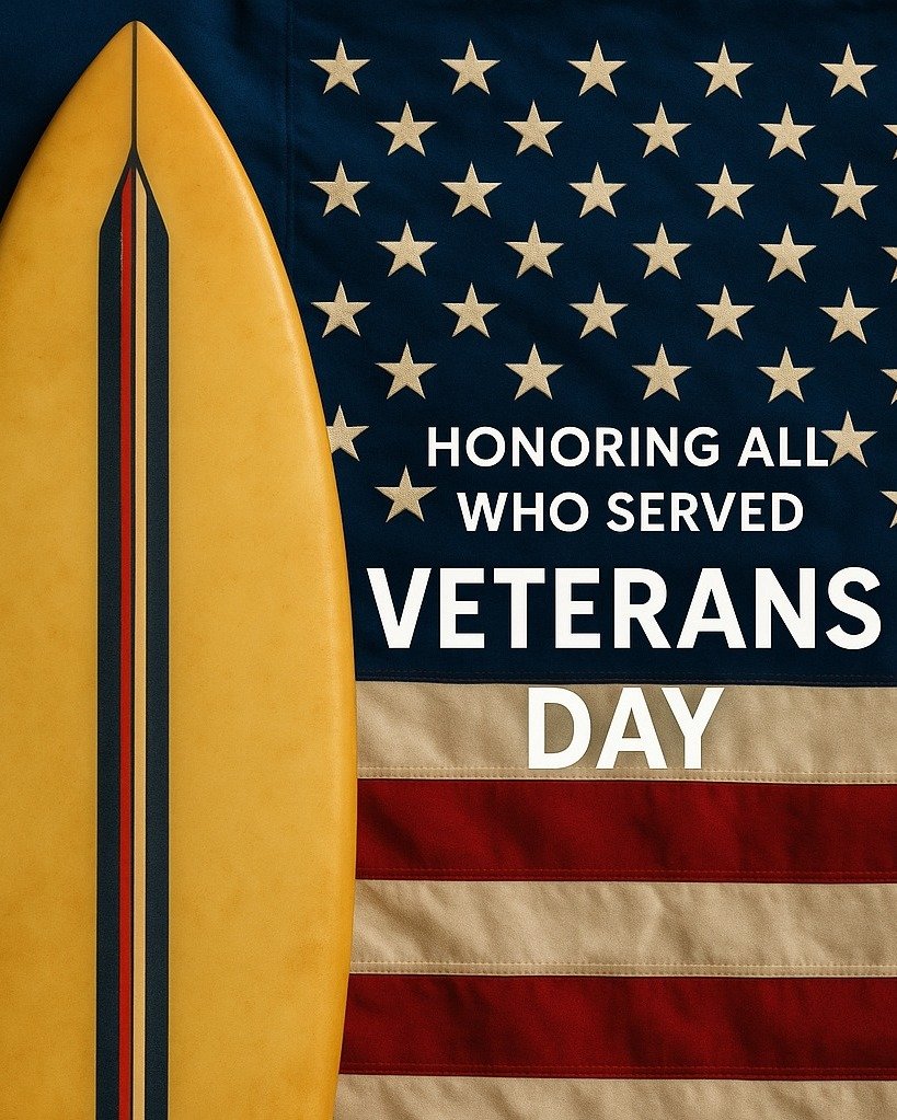 To all who&rsquo;ve served&mdash;especially our own Rob, Marine vet and co-owner&mdash;thank you for your courage and commitment. The freedom to ride waves is a gift we don&rsquo;t take for granted. 🌊
Drop in, salute the stoke, and ride one for the 