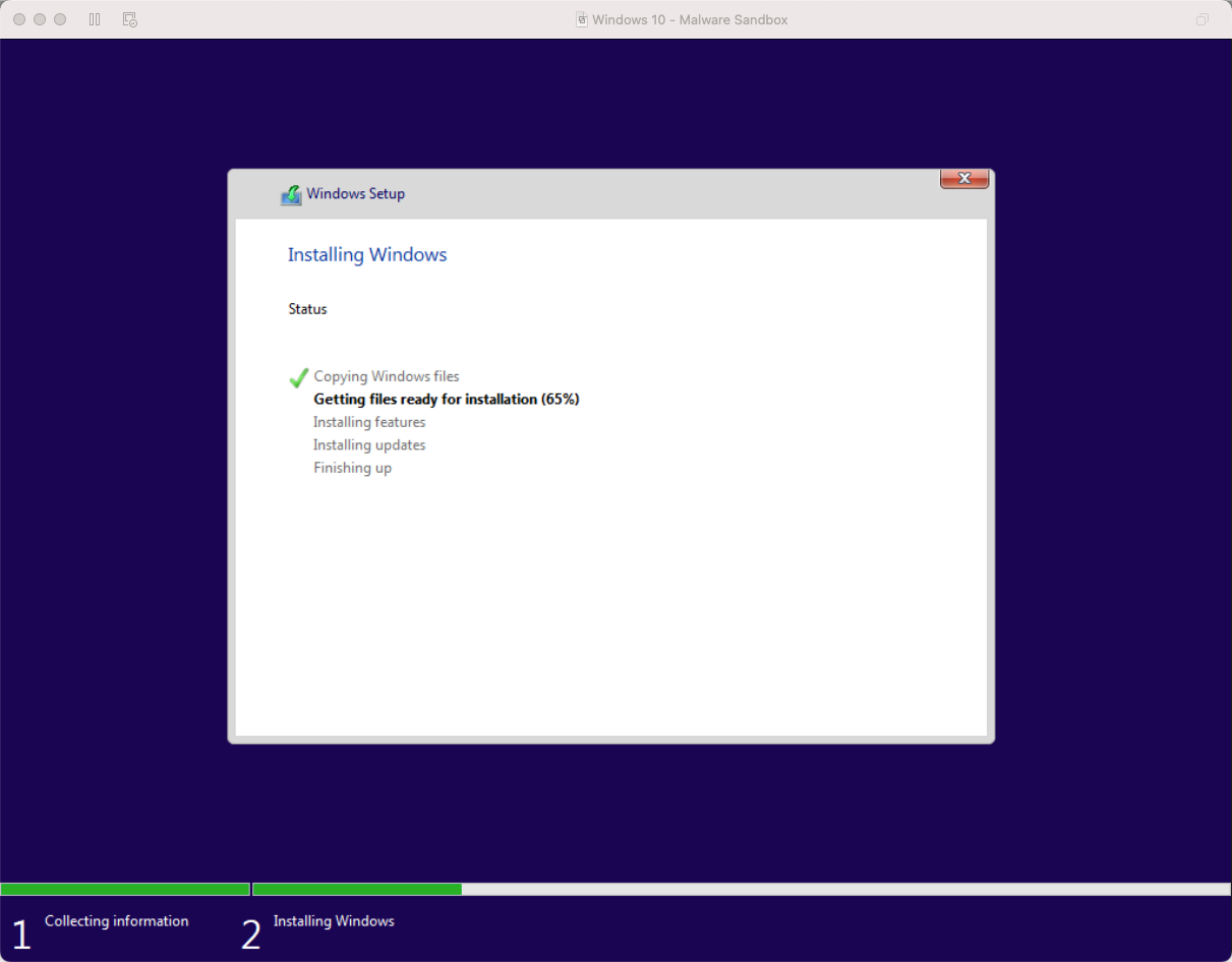 Windows Setup Installing Window Screen
