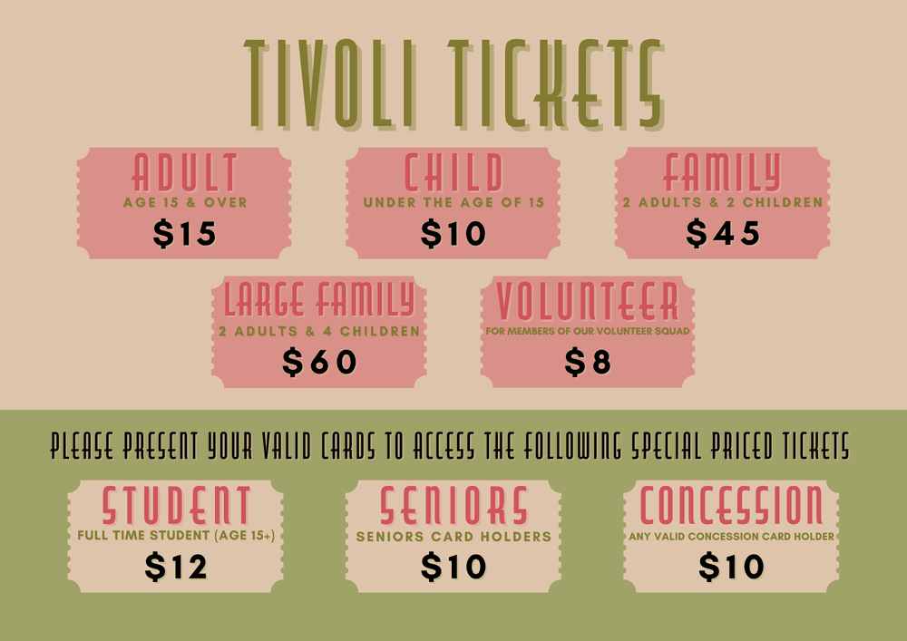 MOVIE TICKETS — Tivoli West Wyalong