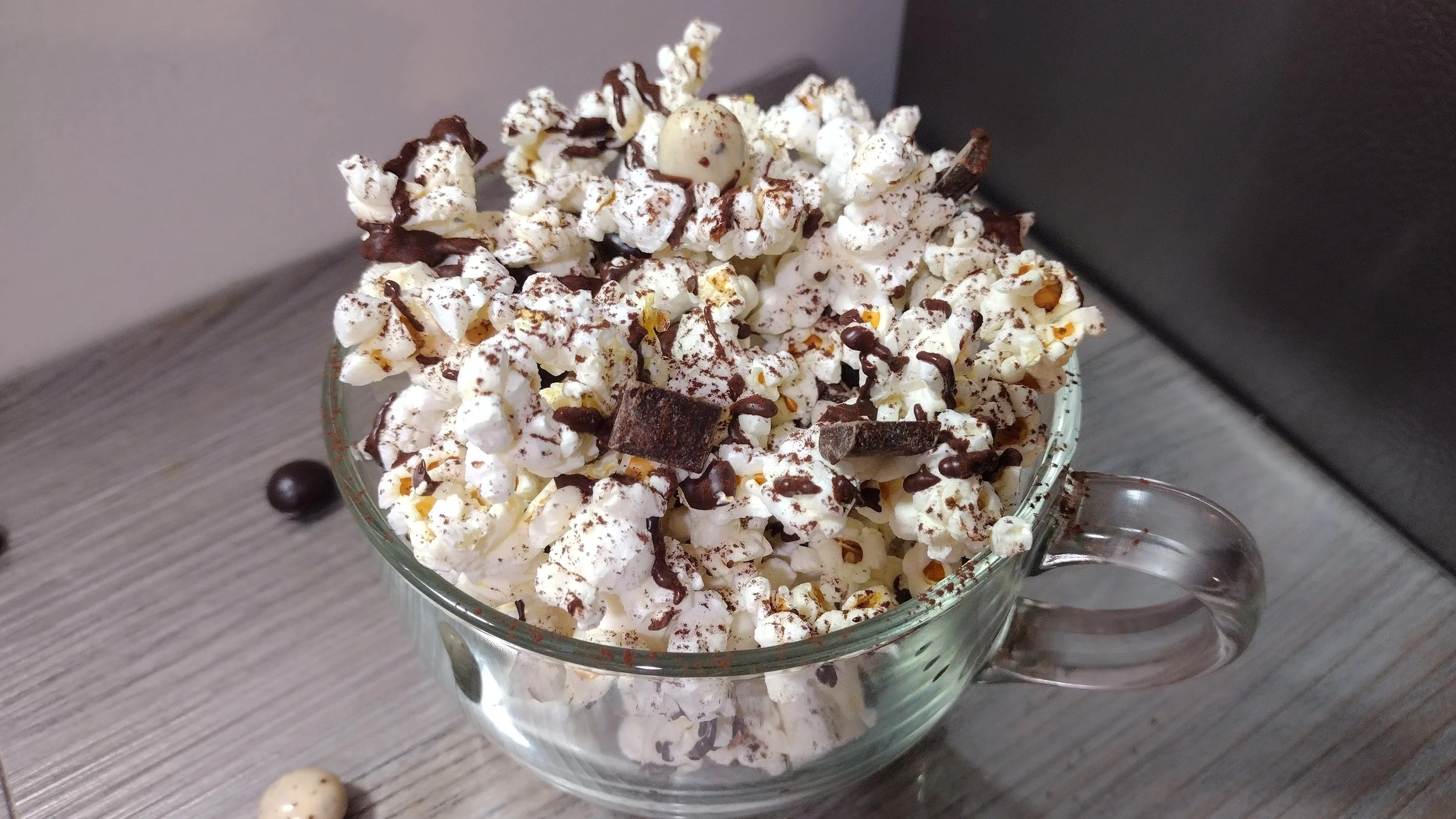 Mocha Popcorn In The Microwave