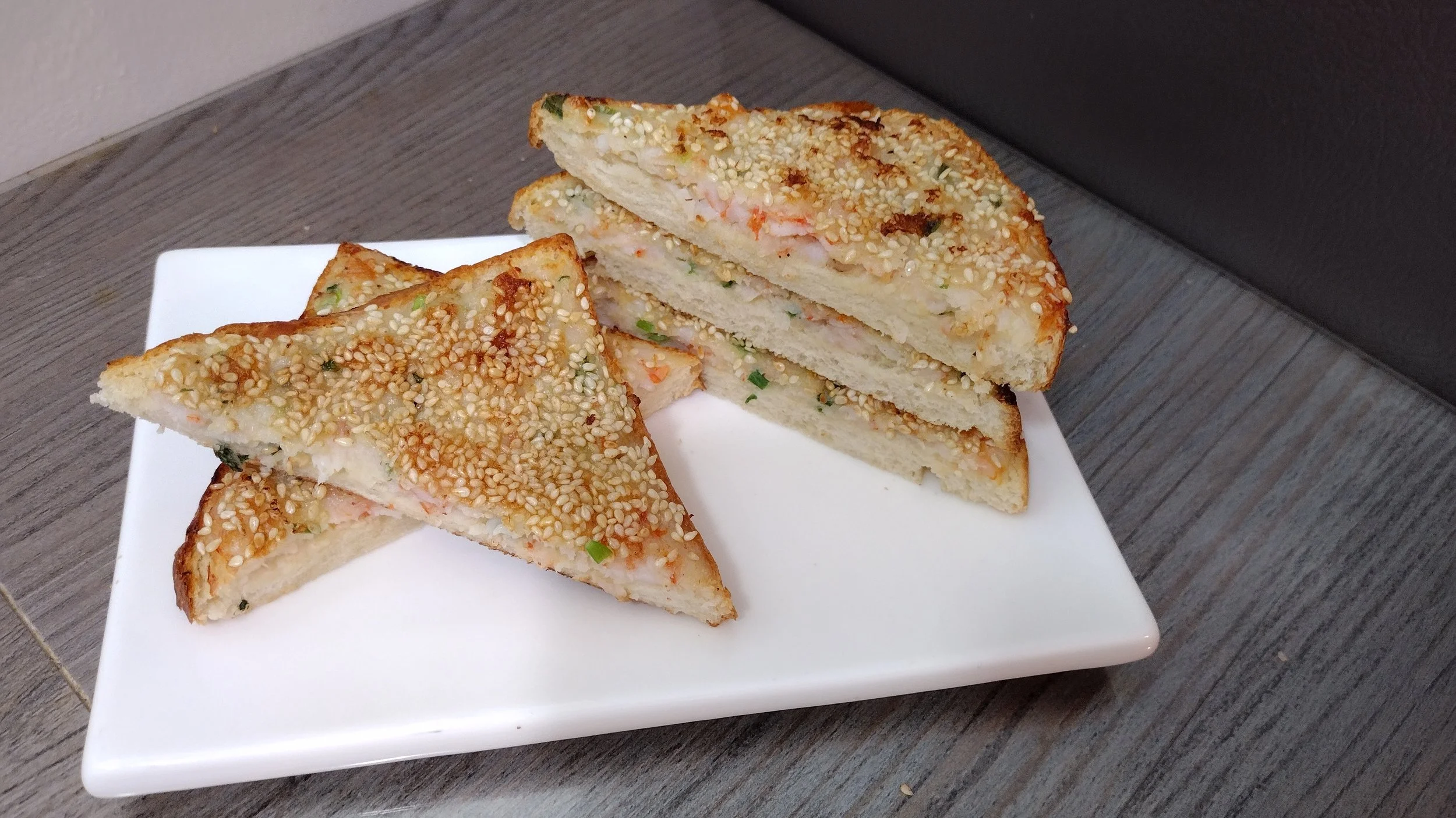 Chinese Shrimp Toast 蝦多士 | Air Fryer Recipe
