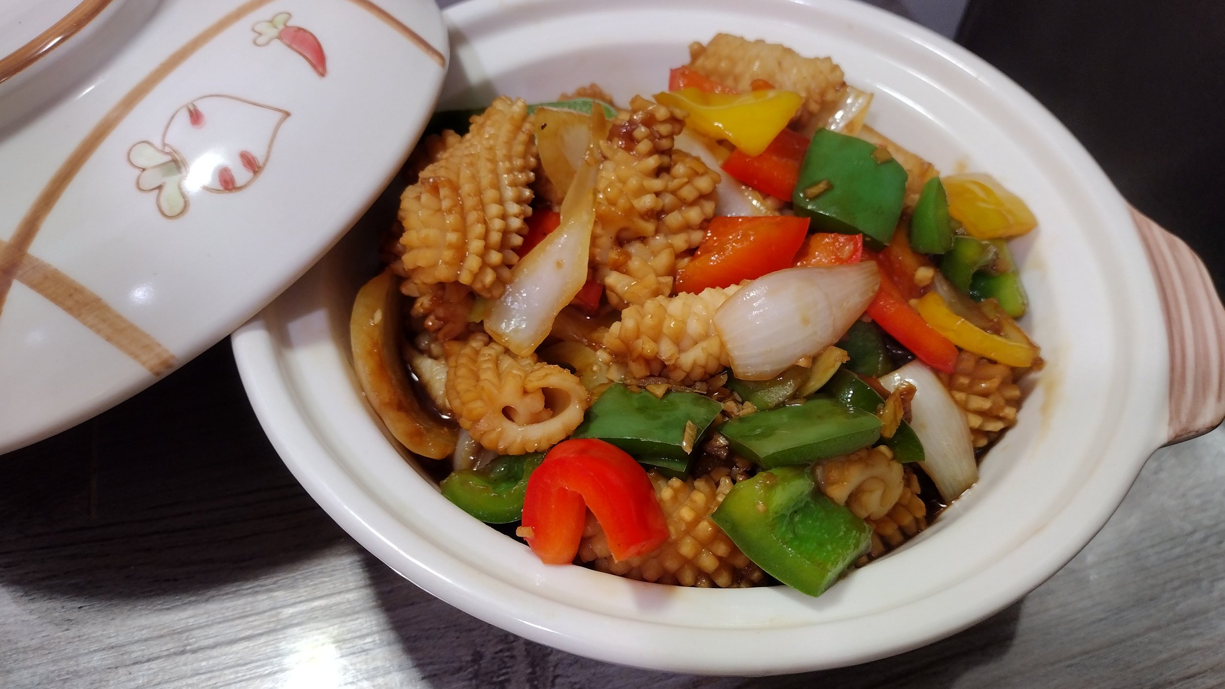 Chinese Squid Stir Fry Recipe | 双椒鱿鱼花