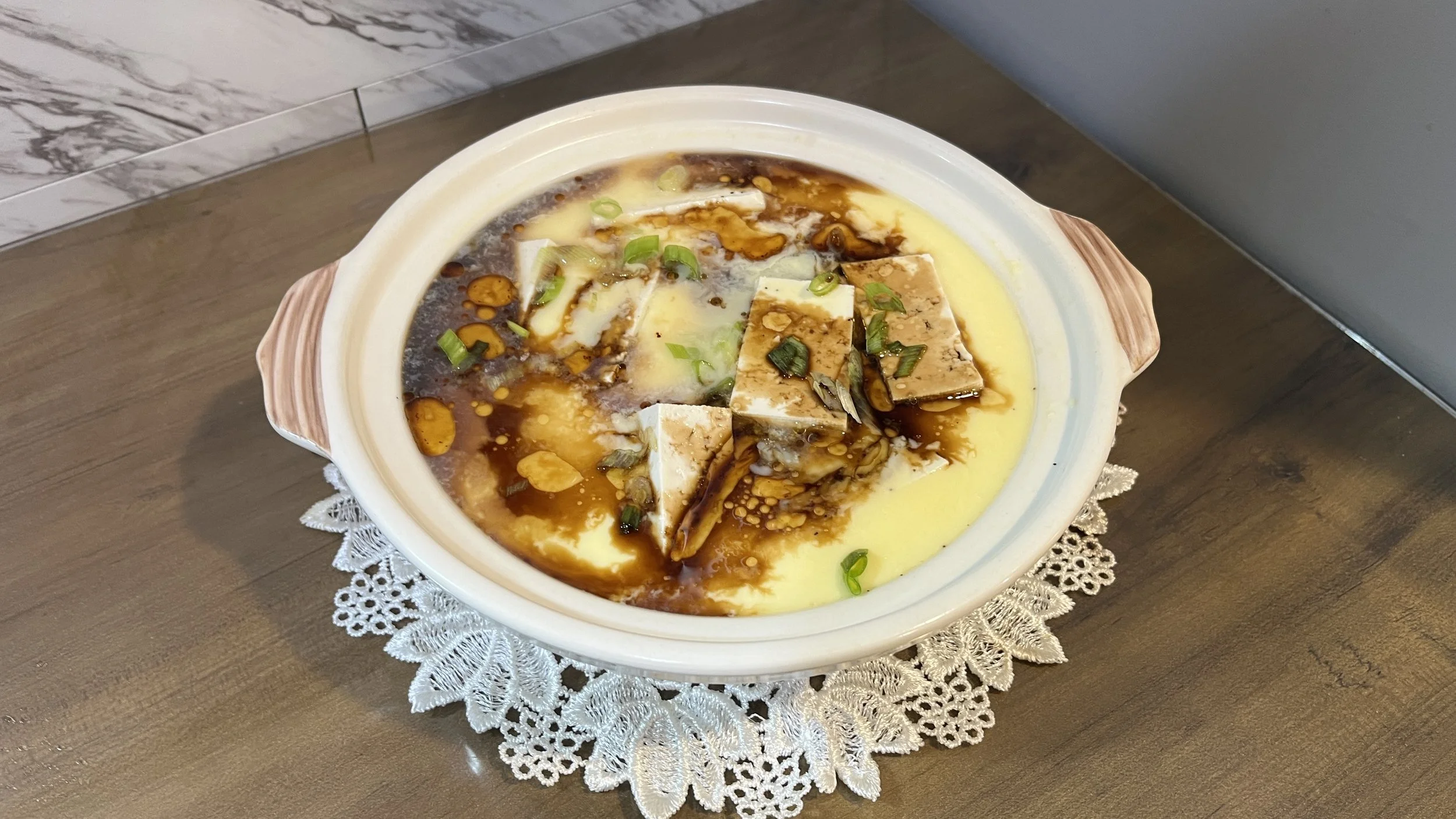 Easy Chinese Steamed Egg with Tofu | Fluffy, Soft &amp; Delicious