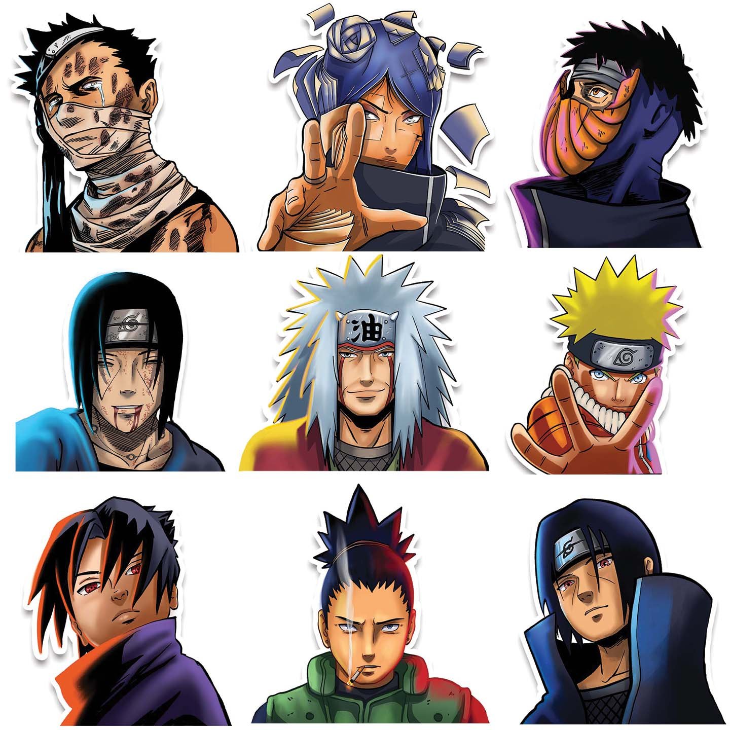 I made Naruto stickers for my son! They are so cute and had to share :) (  these are not my design) : r/Naruto