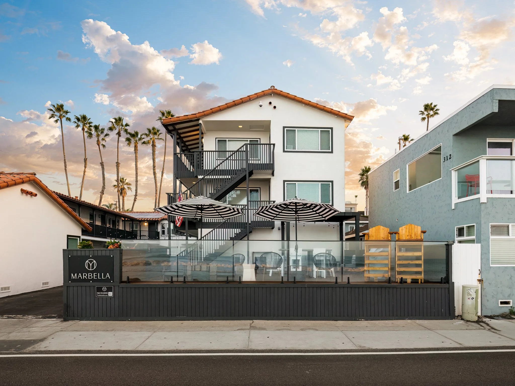 Vacation Rentals In Oceanside, CA - Marbella - Sidewalk View Of Property