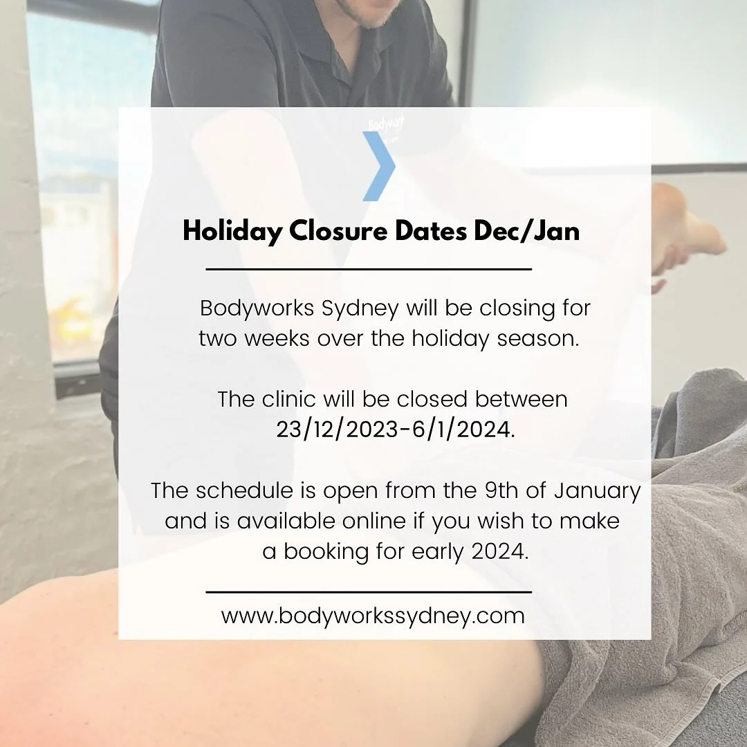 Holiday closing dates! Only 14 clinic days left, jump online to book in your last treatment for the year 🫡