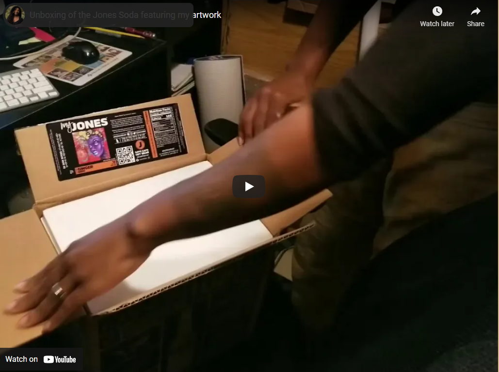 Unboxing of the Jones Soda featuring my artwork