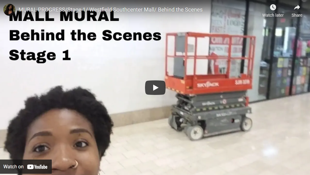 MURAL PROGRESS/Stage 1/ Westfield Southcenter Mall/ Behind the Scenes