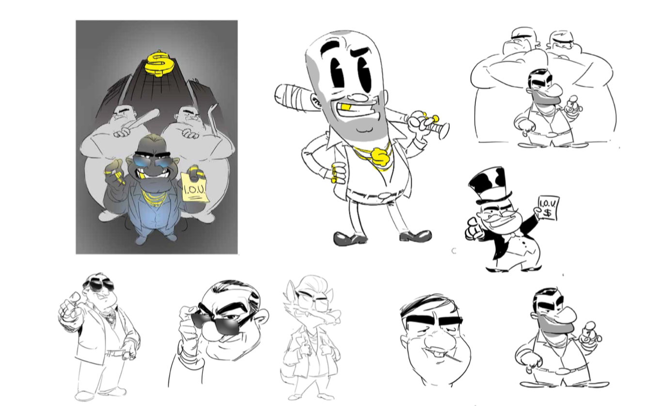 Initial character design.
