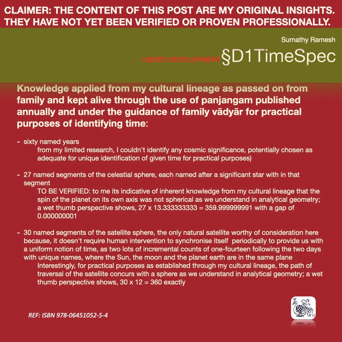 Sudarma1.0 §D1 TimeSpec 2 of n