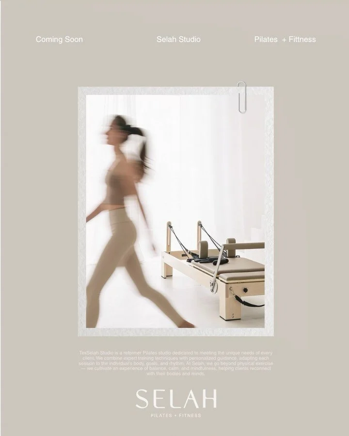 Welcome to Selah Pilates ~ a space where we go beyond physical exercise. Here, movement becomes a way to reconnect, restore, and cultivate balance, allowing growth to unfold naturally. 

With @selah.pilatesfitness the goal was to design every detail 