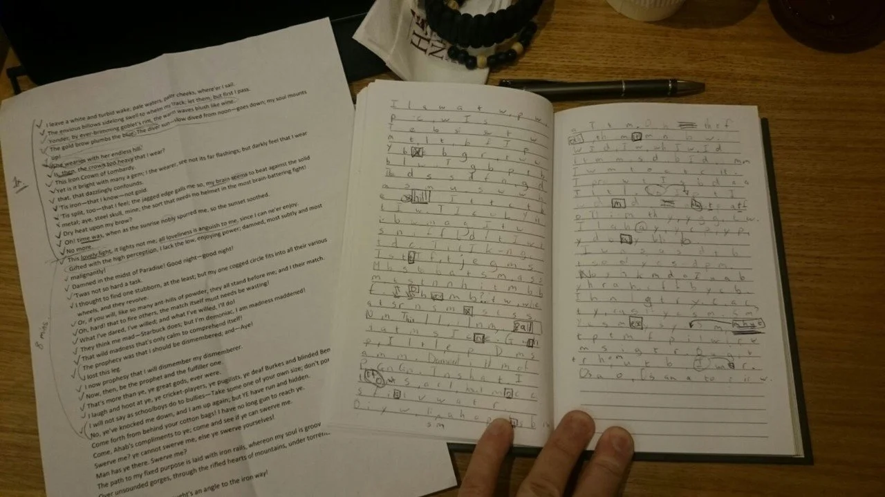 The effects of memorizing a chapter from Moby Dick: how to challenge your heroes