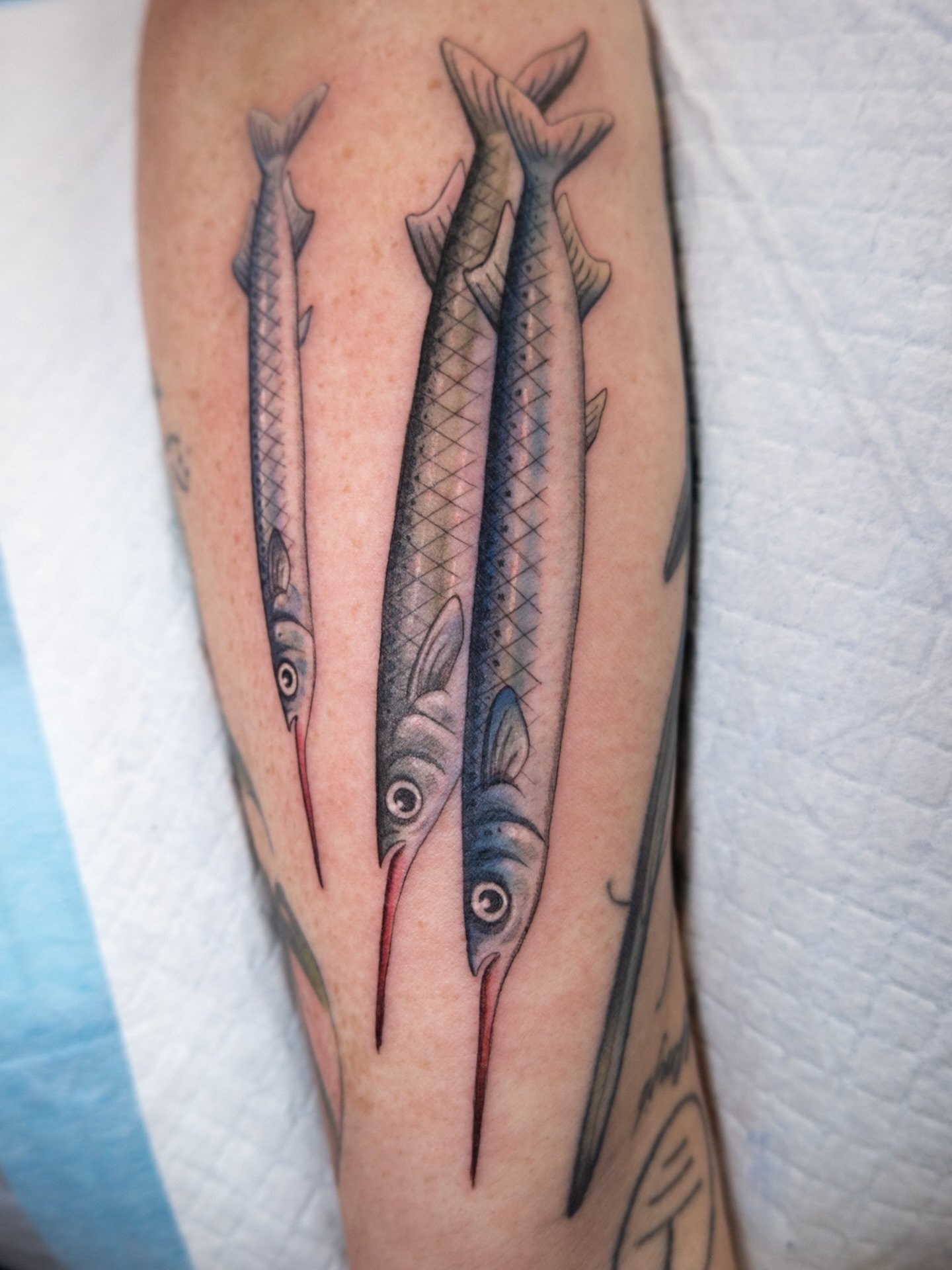 New Zealand piper gap filler for Shannon! These were so fun, I&rsquo;d love to do more fish tattoos! 🐙