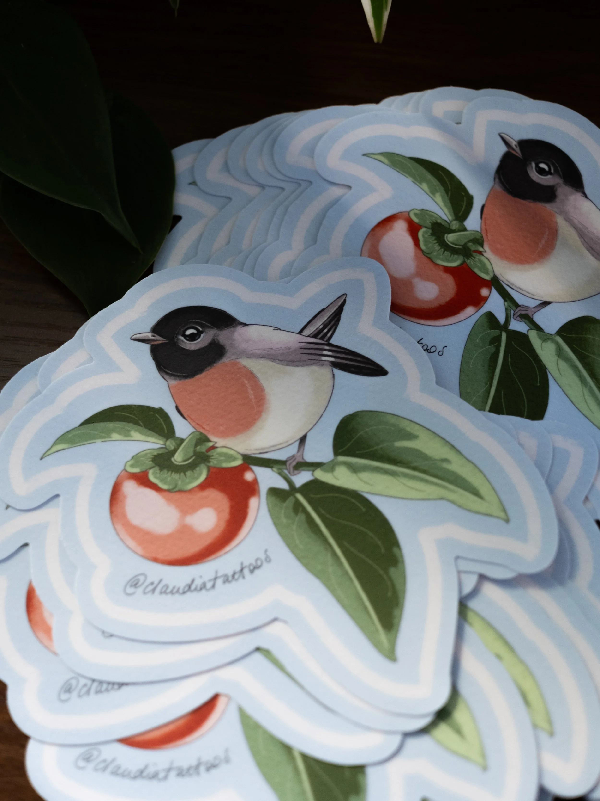 Rose Robin Sticker