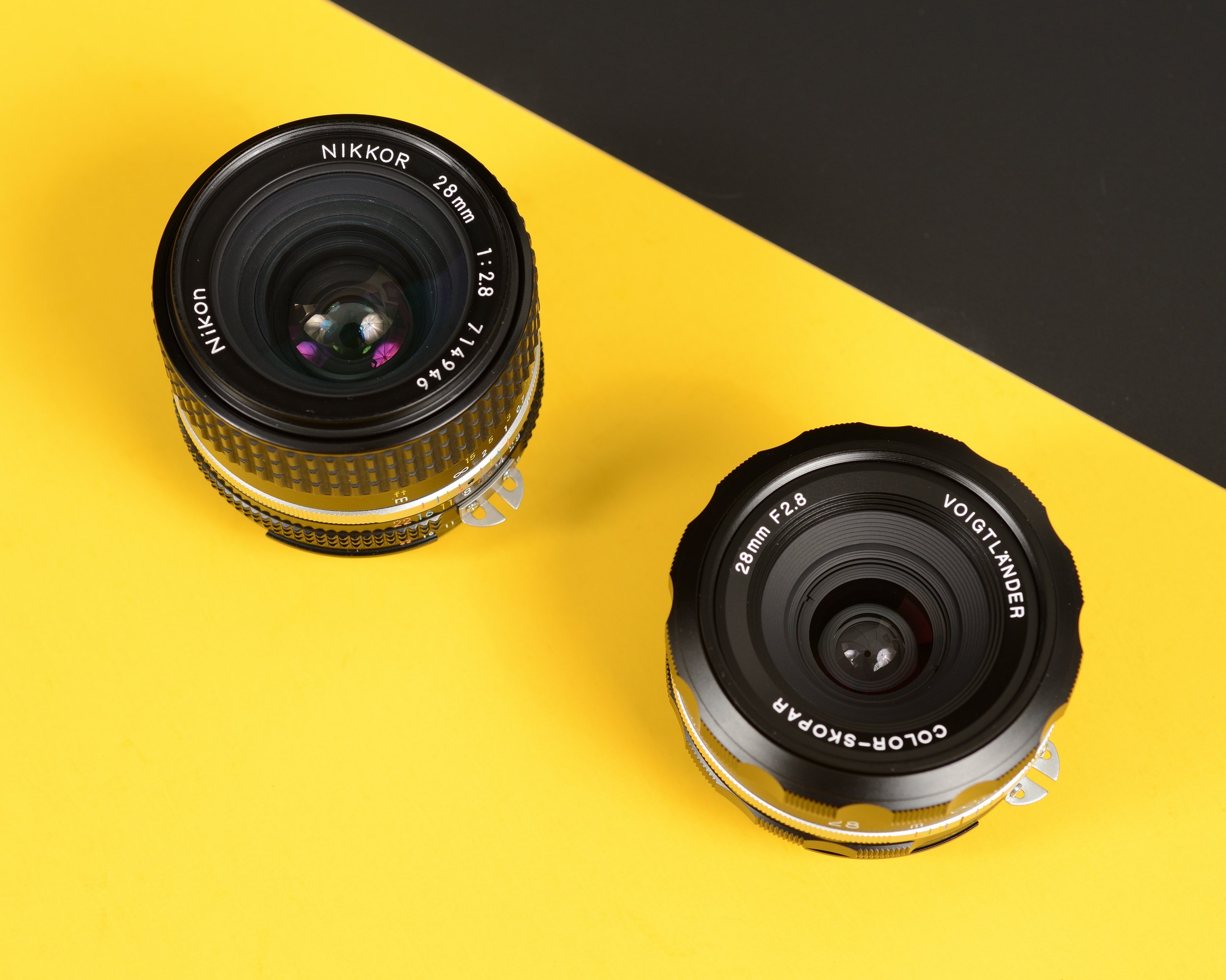 Nikon 28mm f/2.8 AiS (late) vs. Voigtländer 28mm f/2.8 SLII Nikon 28mm f/2.8 AiS (late) vs. Voigtländer 28mm f/2.8 SLII