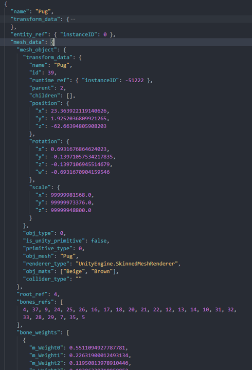 An example of complex json data