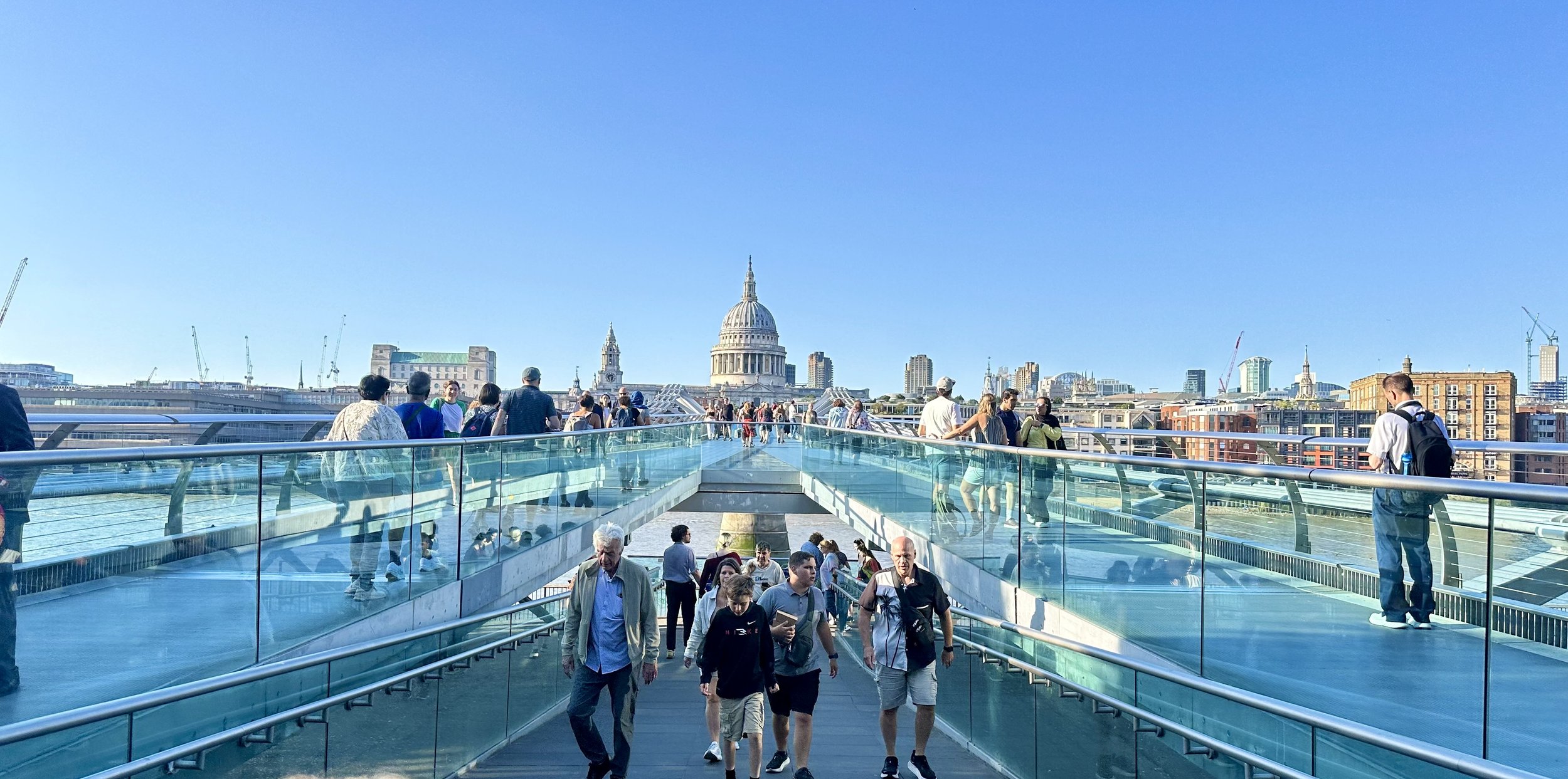 Millenium Bridge with St. Paul's Cathedral in the distance