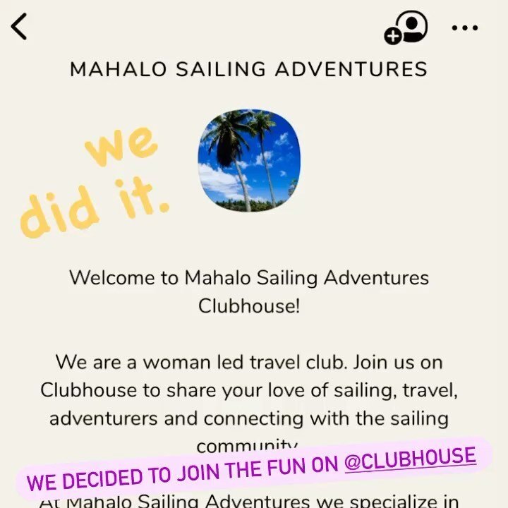 Join us for our first chat on @clubhouse on Sunday 4/11/21 3pm PST. We&rsquo;ll be meeting up with @mahaloholly &amp; @_zkatie  to discuss our 2021/22 Trip lineup! Everyone will get a chance to ask any questions or throw out any ideas. We can&rsquo;t