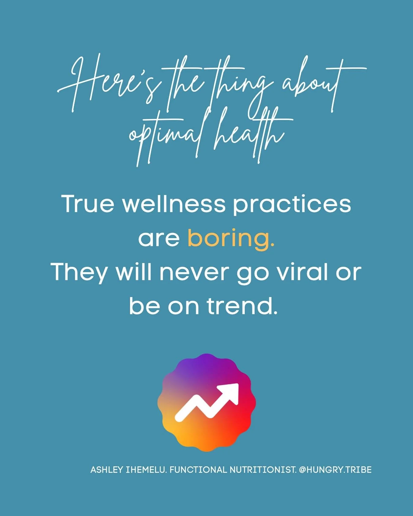 People always want a magic bullet, a quick fix, the latest pathogen to fear and to stumble upon all the answers to their bioindividual imbalances from one social media post. I get it, wouldn&rsquo;t that be amazing?!? 

The reality is wellness practi