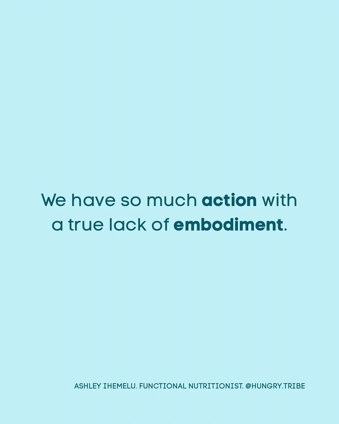 Healing isn&rsquo;t done in a vacuum and it&rsquo;s definitely not done in isolation. 

We love to logic our way out of everything, avoid this - don&rsquo;t do that - always do this, but really what the body is begging for is to be felt, to be attune