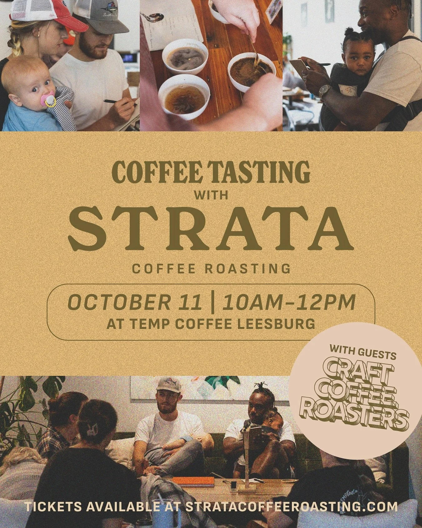 Join us for a Coffee Cupping with Strata Coffee Roasting and our friends from Craft Coffee Roasters at Temp Coffee in Leesburg: 1420 US HWY 19 S, Leesburg Ga 31763 on Saturday, October 11 &bull; 10:00am&ndash;12:00pm

$25/person &bull; 24 spots only.