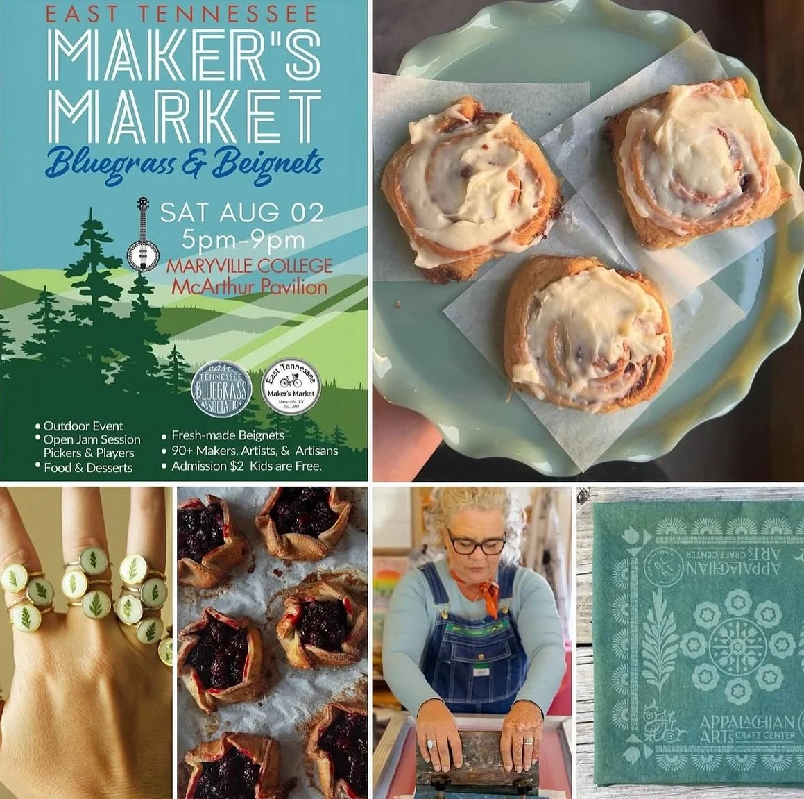Creativity enriches community. That&rsquo;s what we are all about at the East Tennessee Maker&rsquo;s Market. You have to experience it to know what we mean. 

Stroll under the old trees with your pets and kids, grab a handmade mug, fresh sourdough l