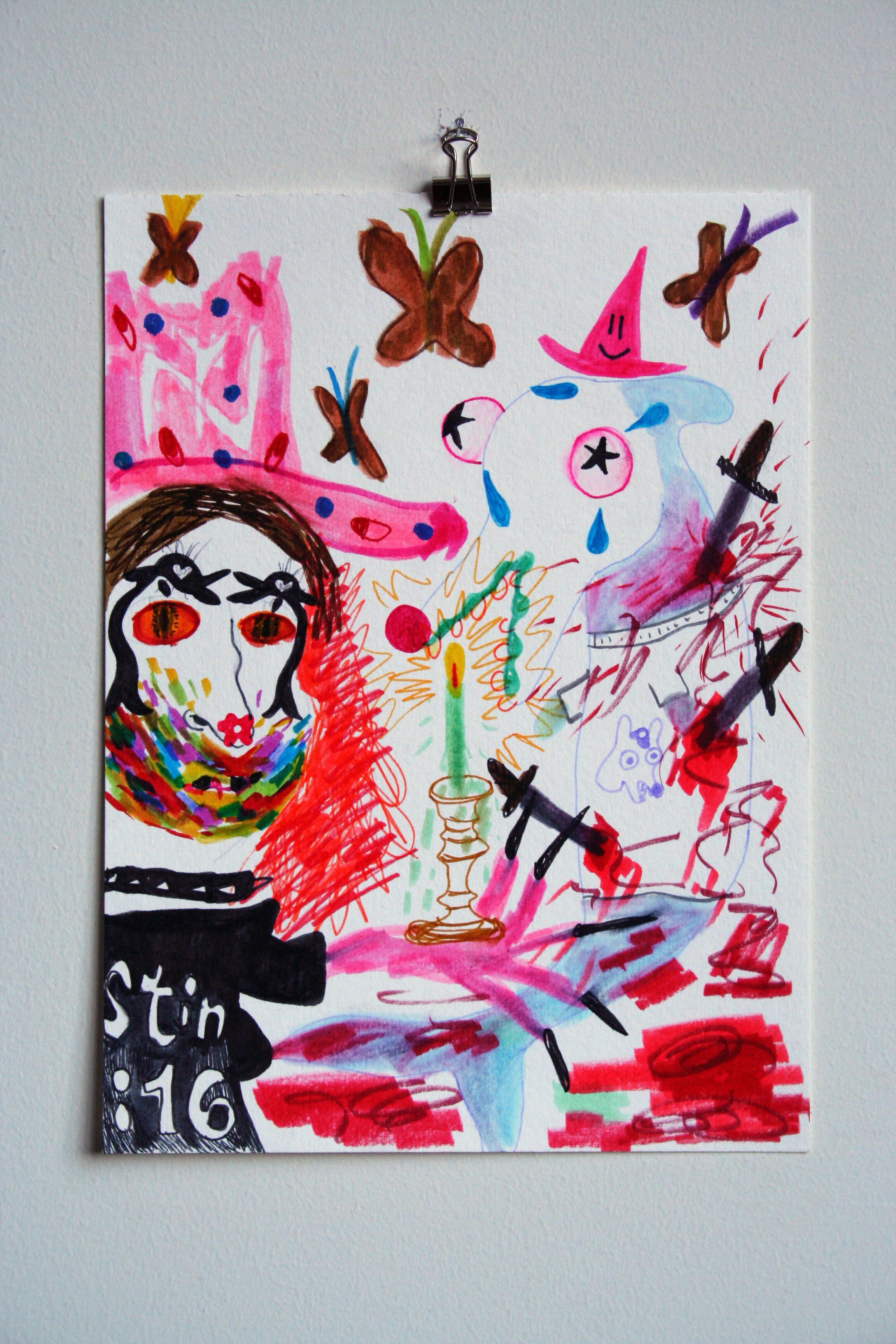   Radio Old Put’s Henry Ford Village Candlestick,  2015  9 x 12 inches (22.86 x 30.48 cm.)  Marker on paper  