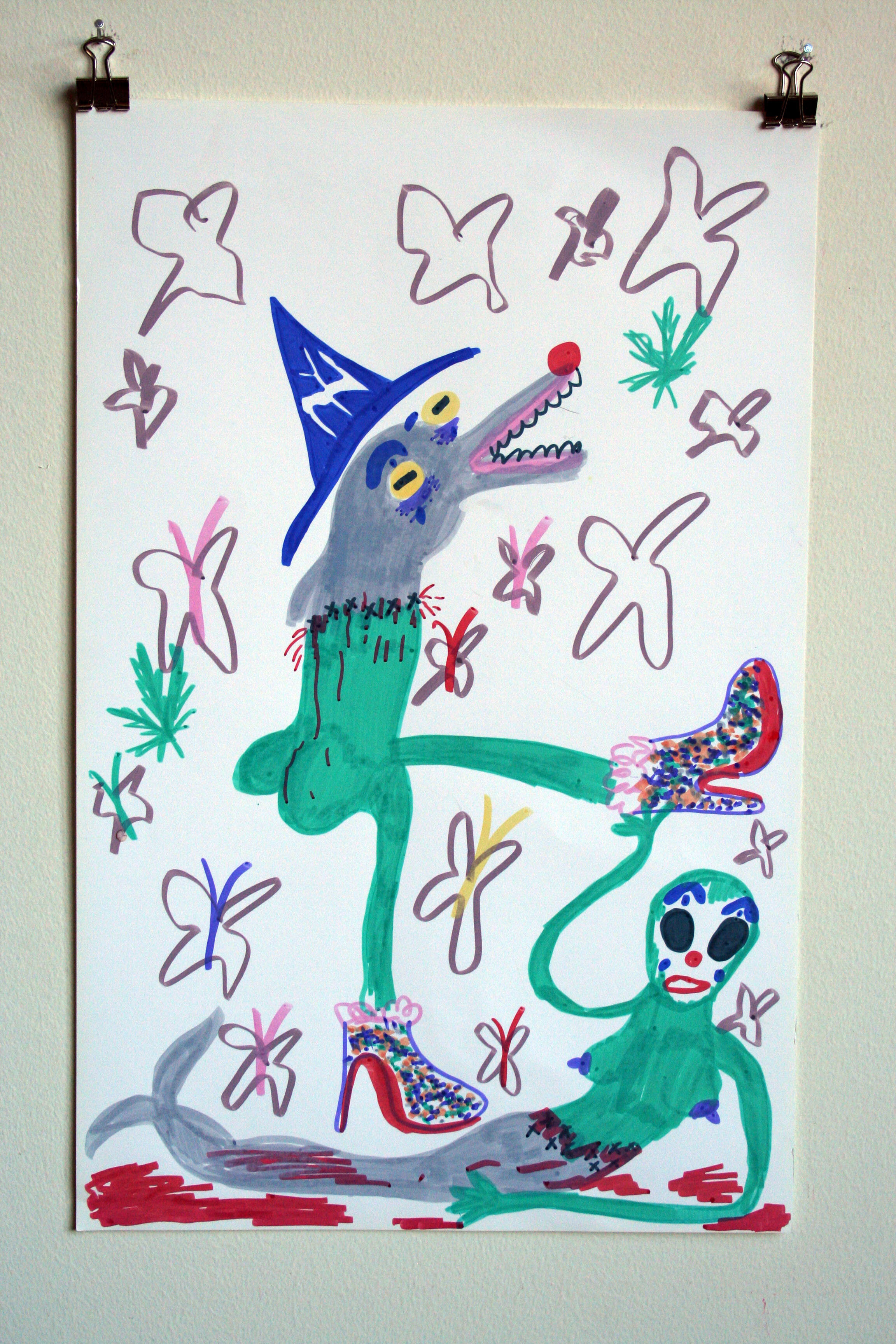   Mad Science,  2015  18 x 12 inches (45.72 x 30.48 cm.)  Marker on paper 