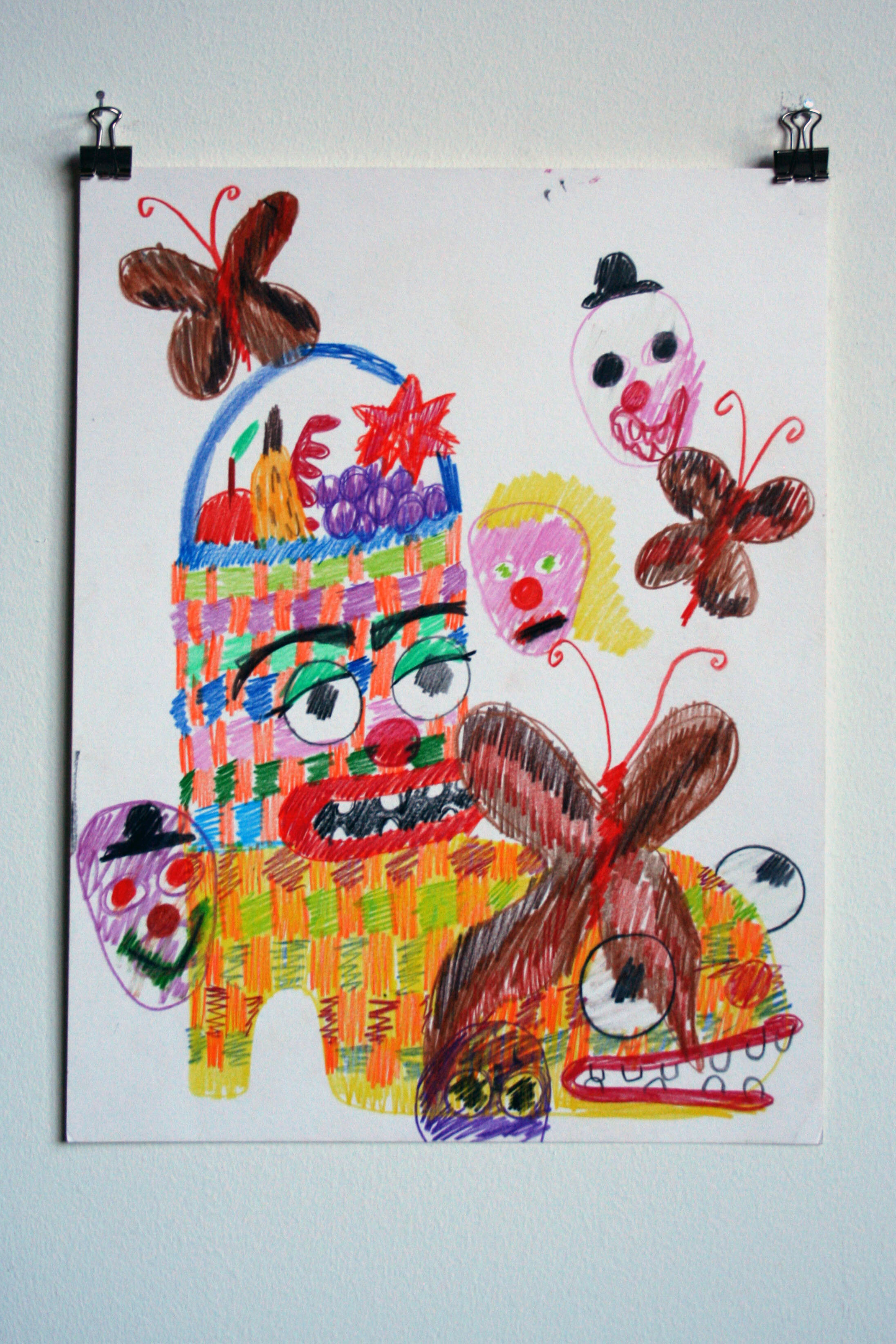   Gift Basket Puppet Shoe Puppet ,  2013  14 x 11 inches (35.56 x 27.94 cm.)  Colored pencil on paper 